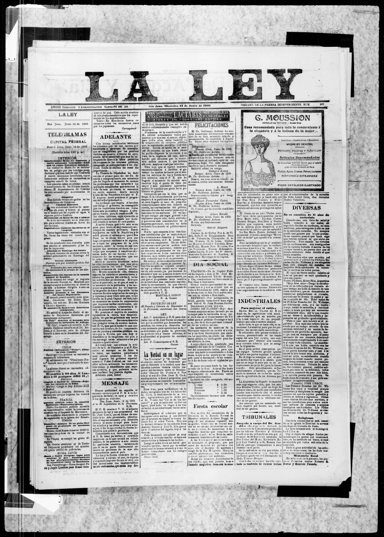 Portada · 14 de Junio de 1905