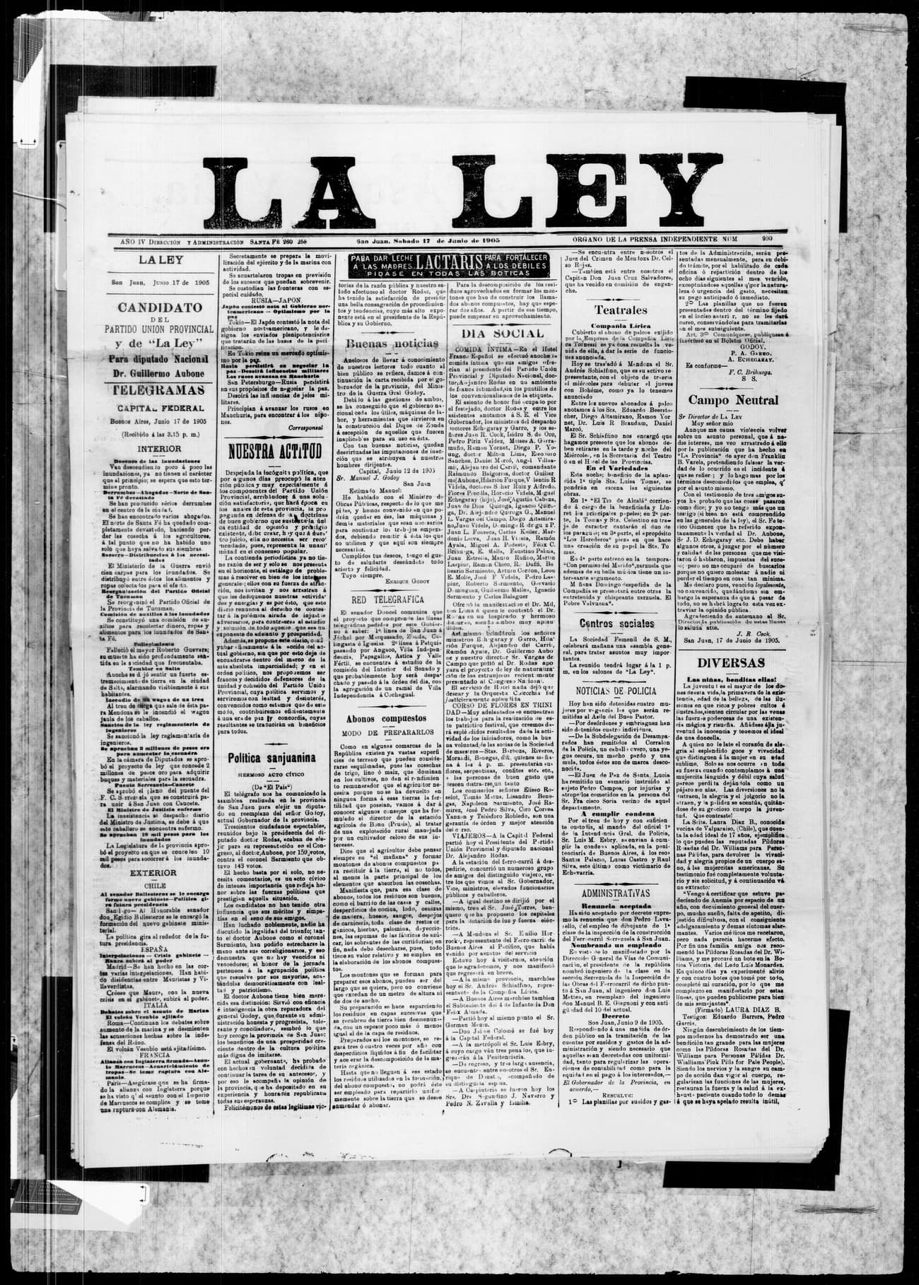 Portada · 17 de Junio de 1905