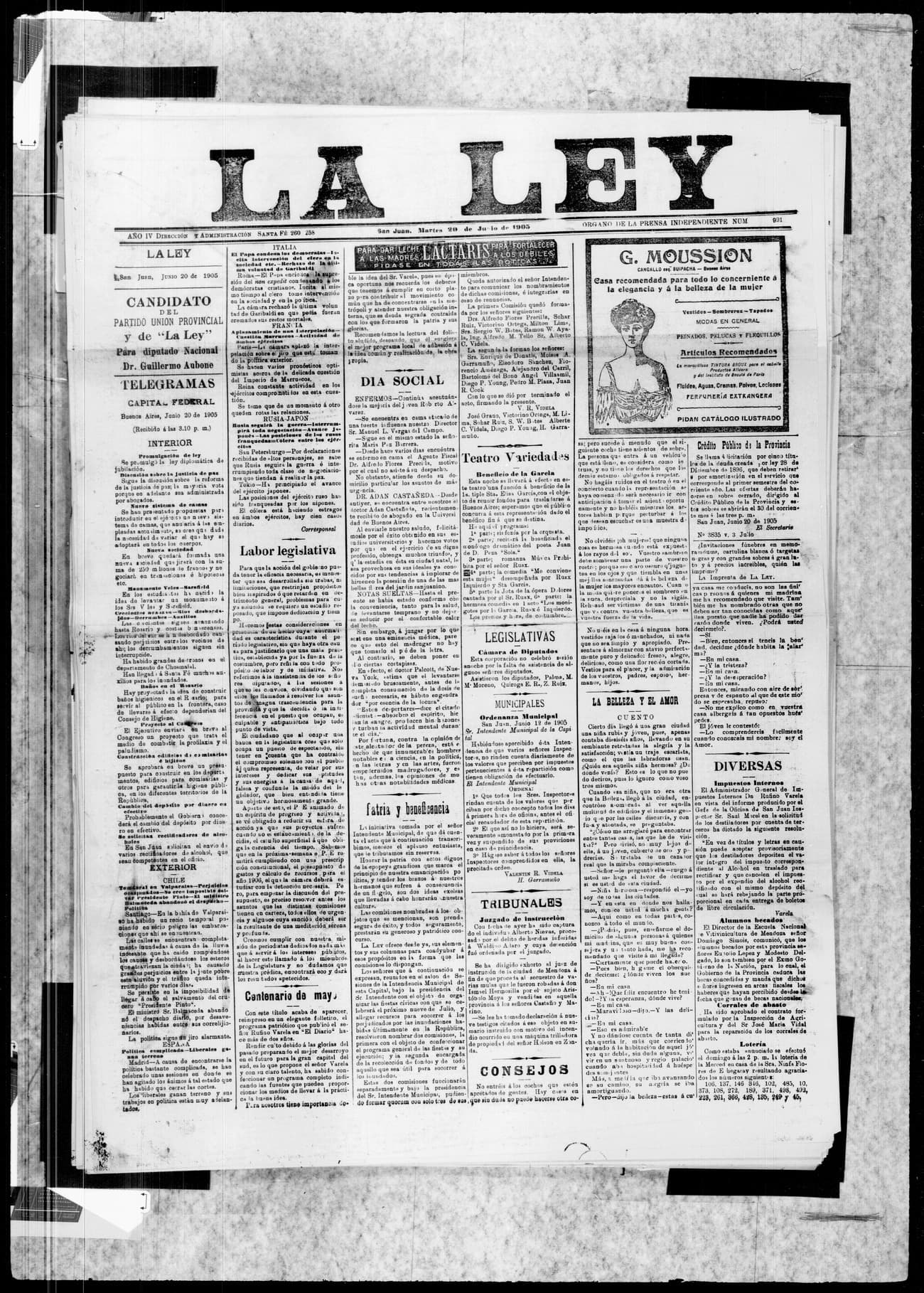 Portada · 20 de Junio de 1905
