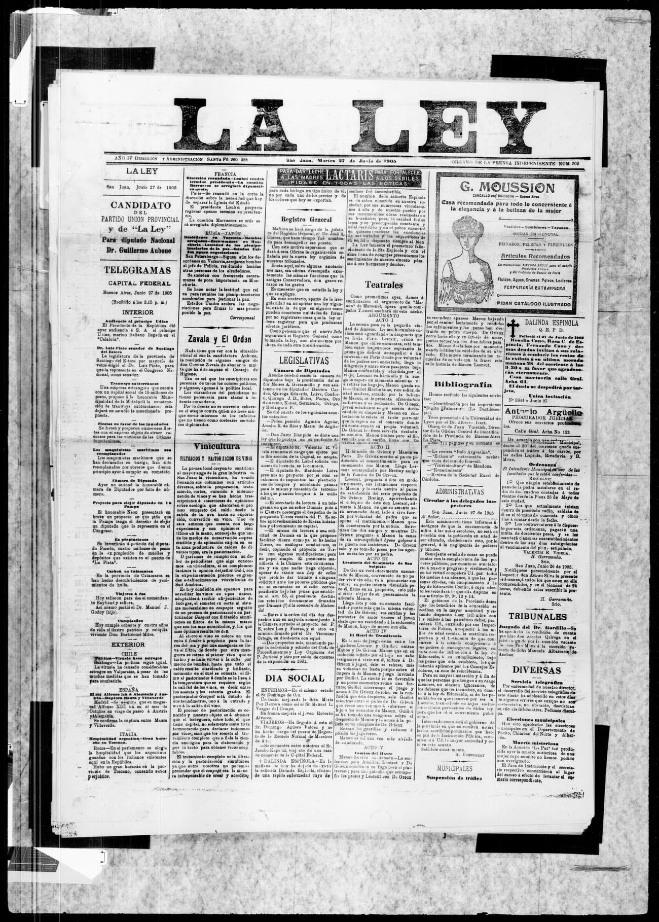 Portada · 27 de Junio de 1905
