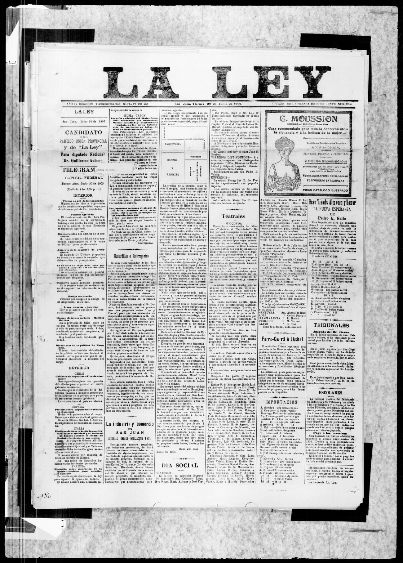 Portada · 30 de Junio de 1905