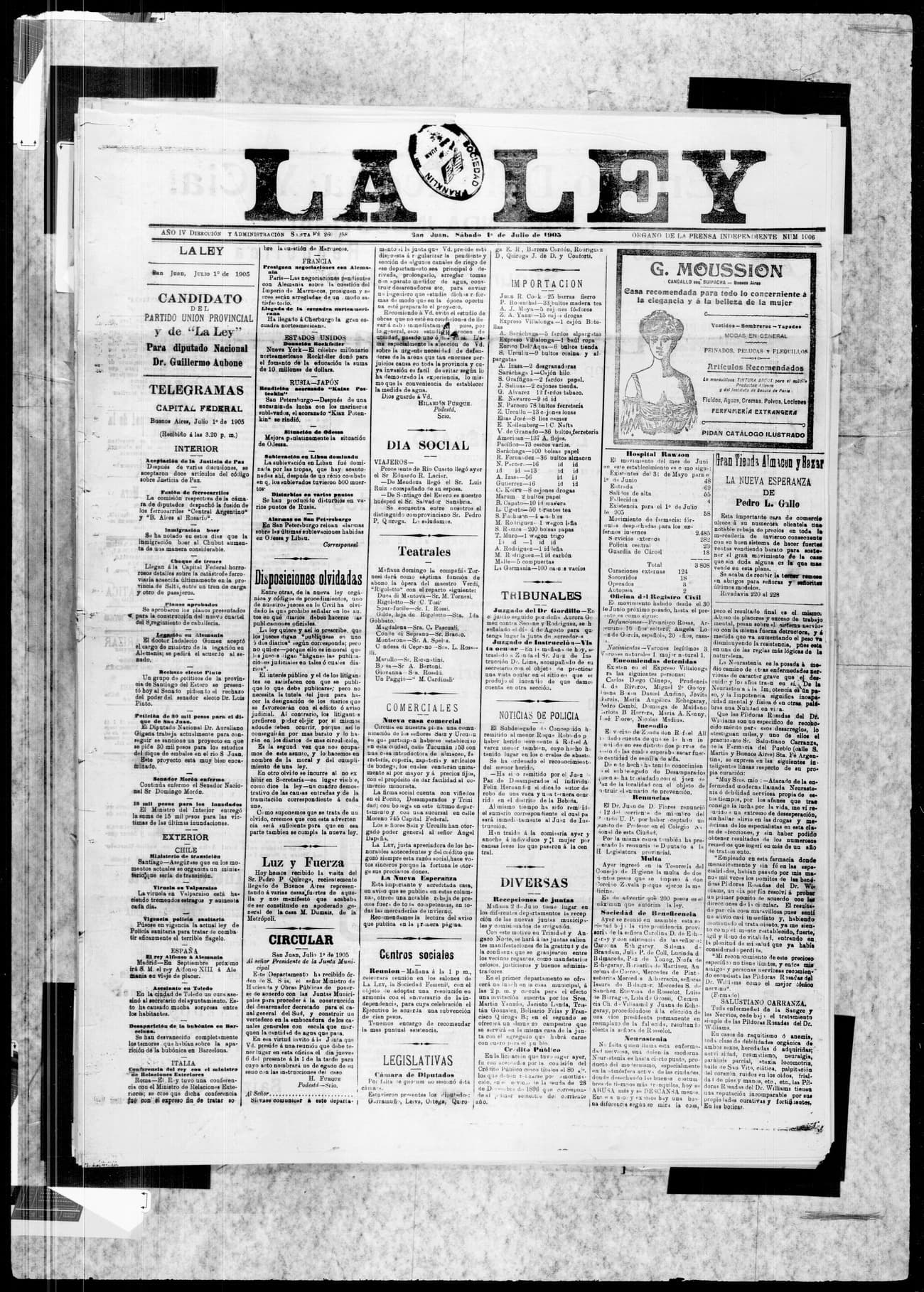 Portada · 1 de Julio de 1903