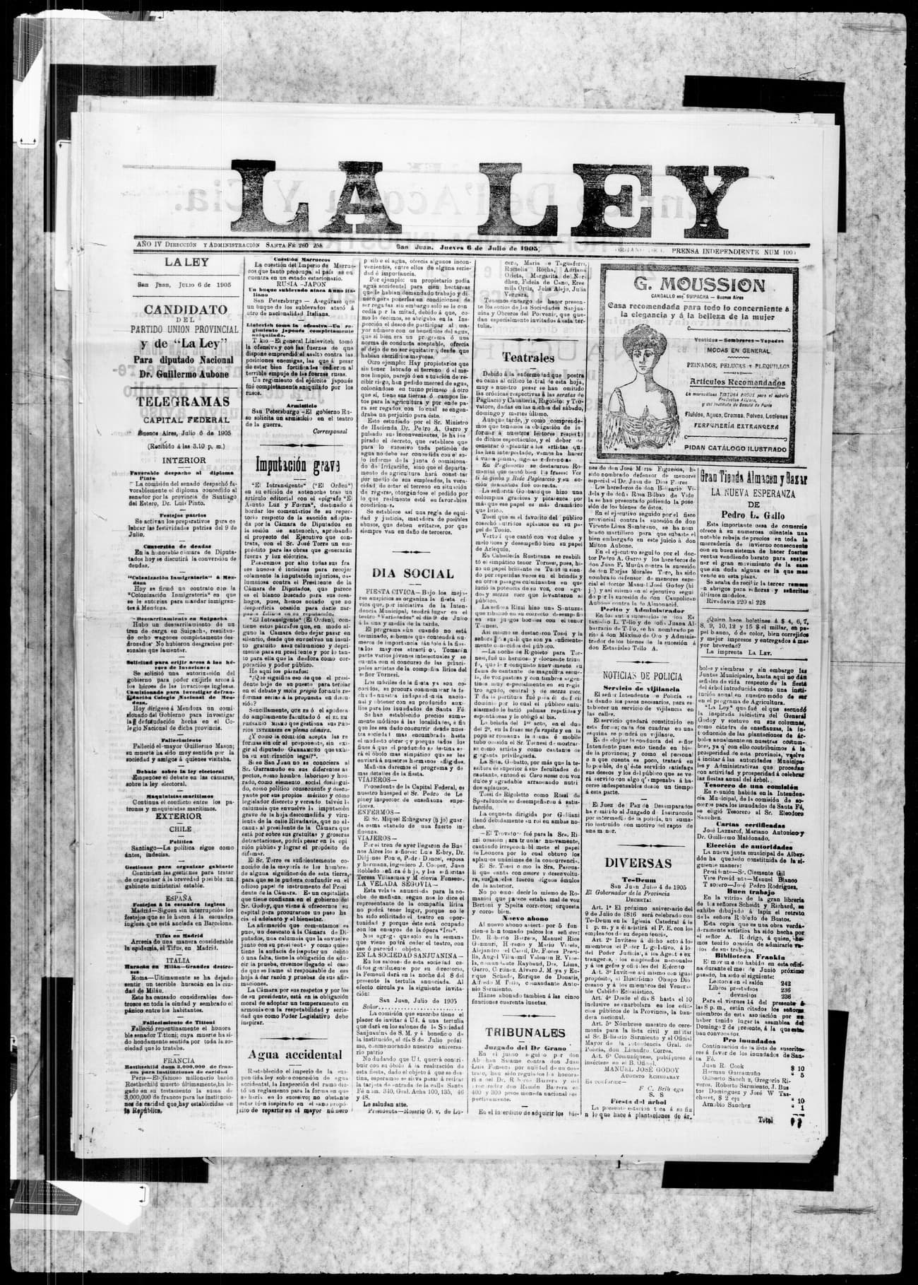Portada · 6 de Julio de 1903