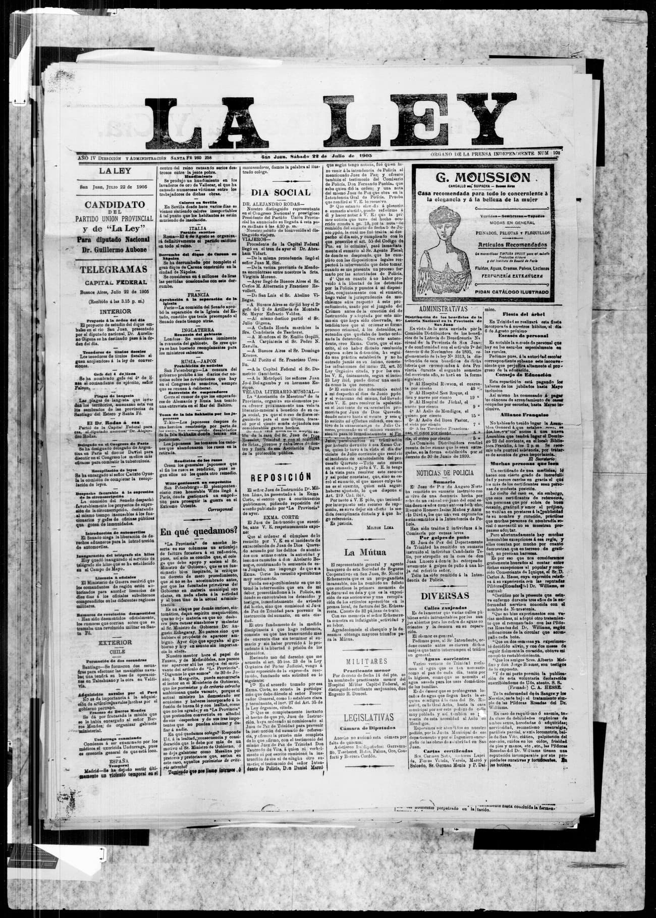 Portada · 22 de Julio de 1903