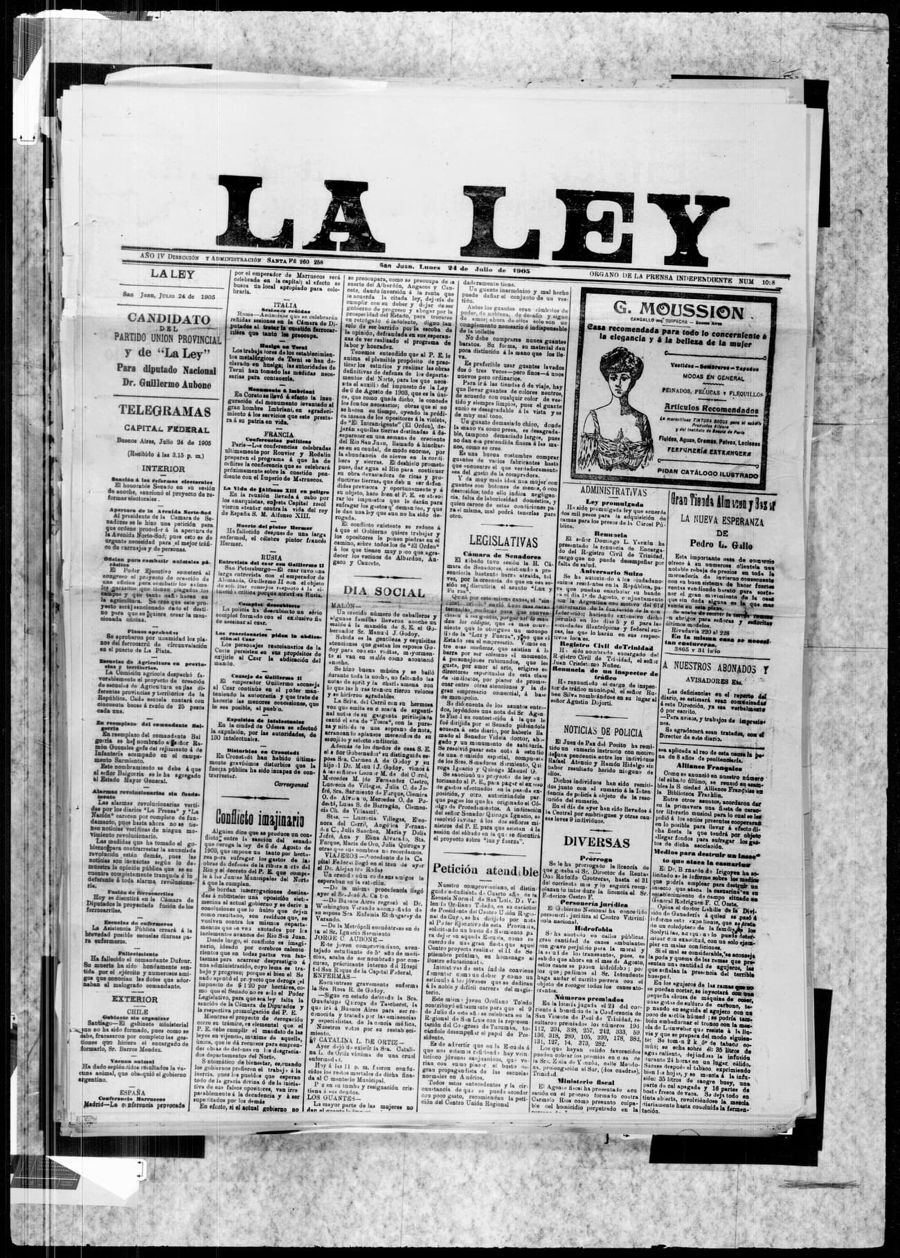 Portada · 24 de Julio de 1905
