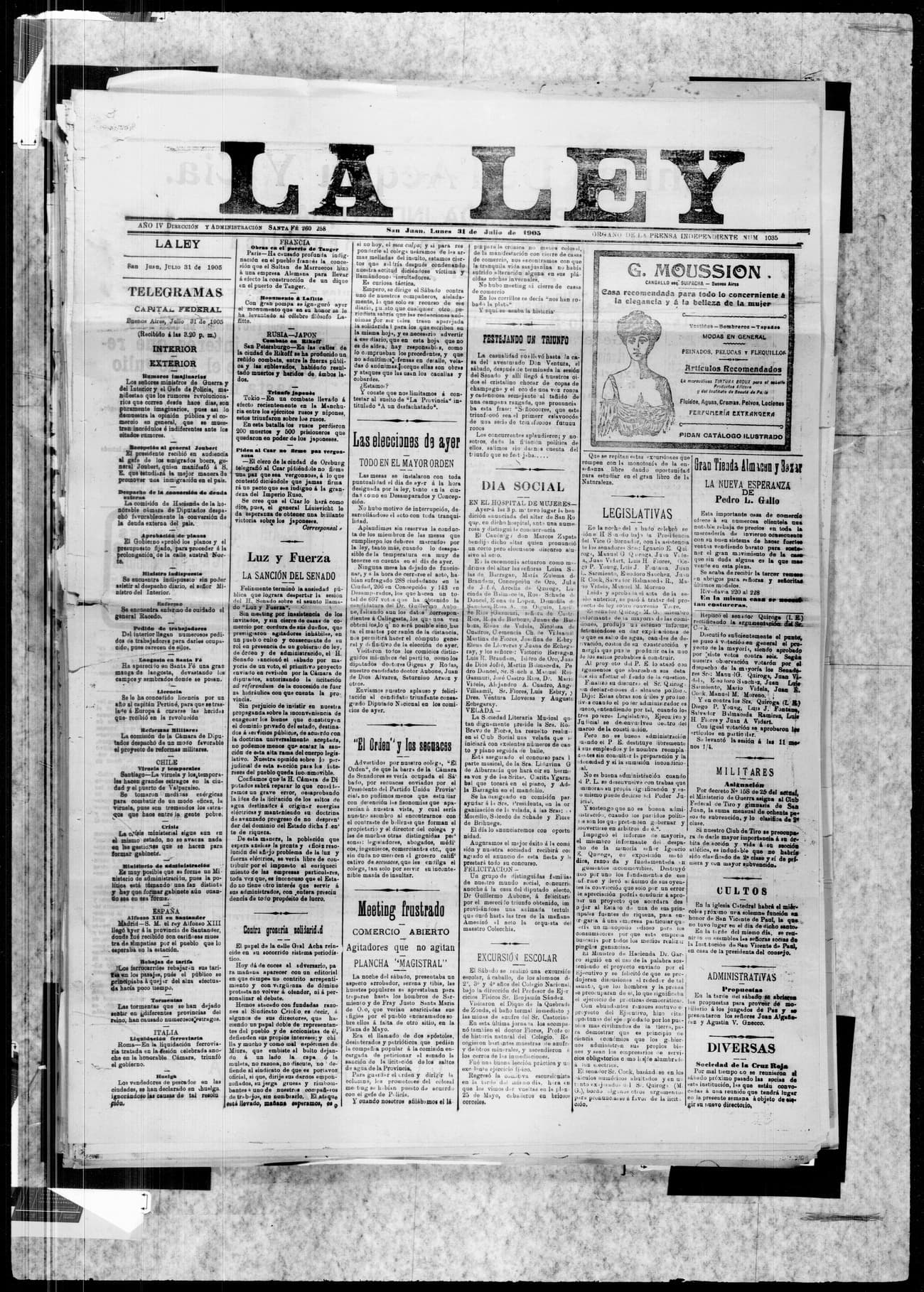 Portada · 31 de Julio de 1905