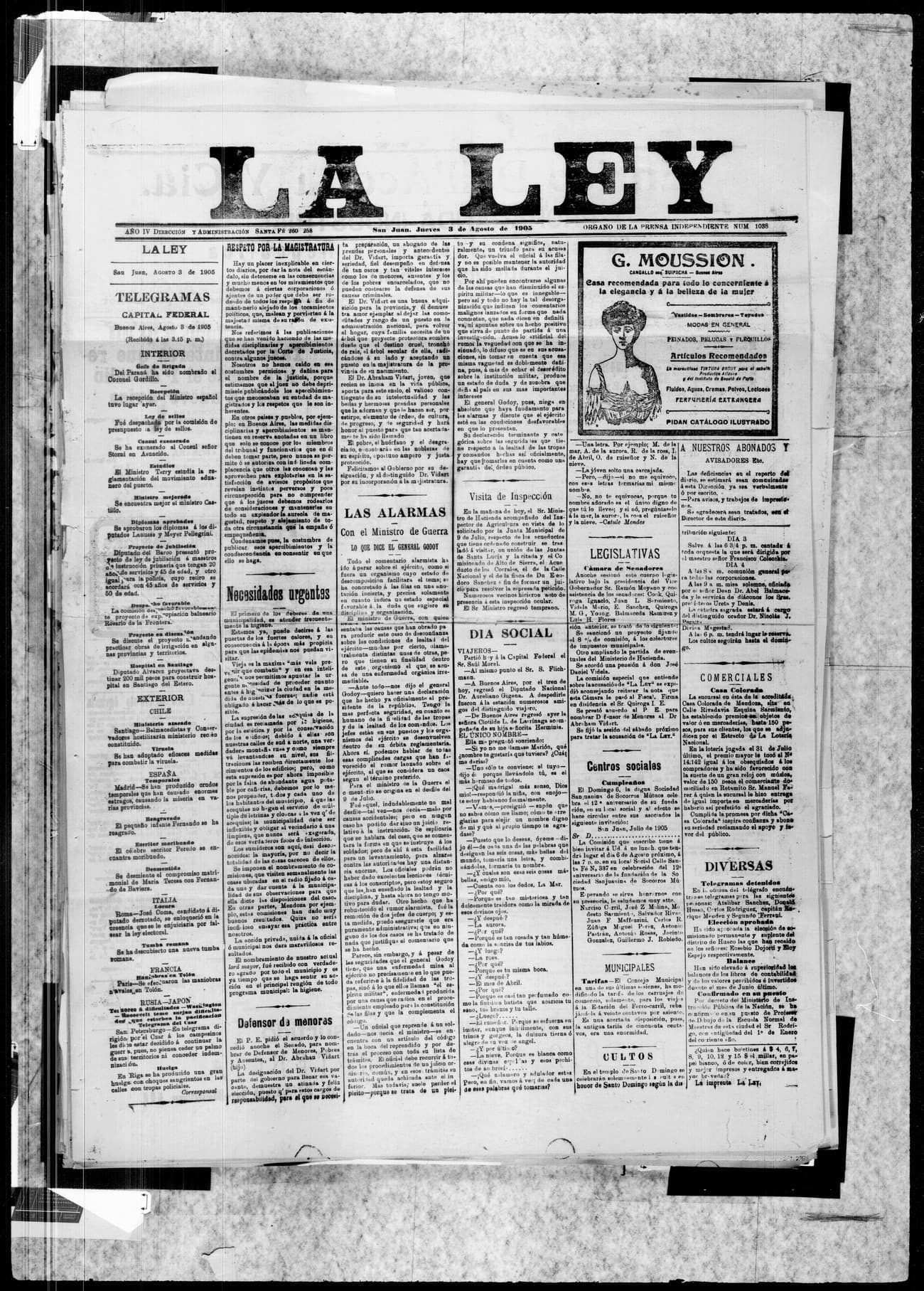 Portada · 3 de Agosto de 1905
