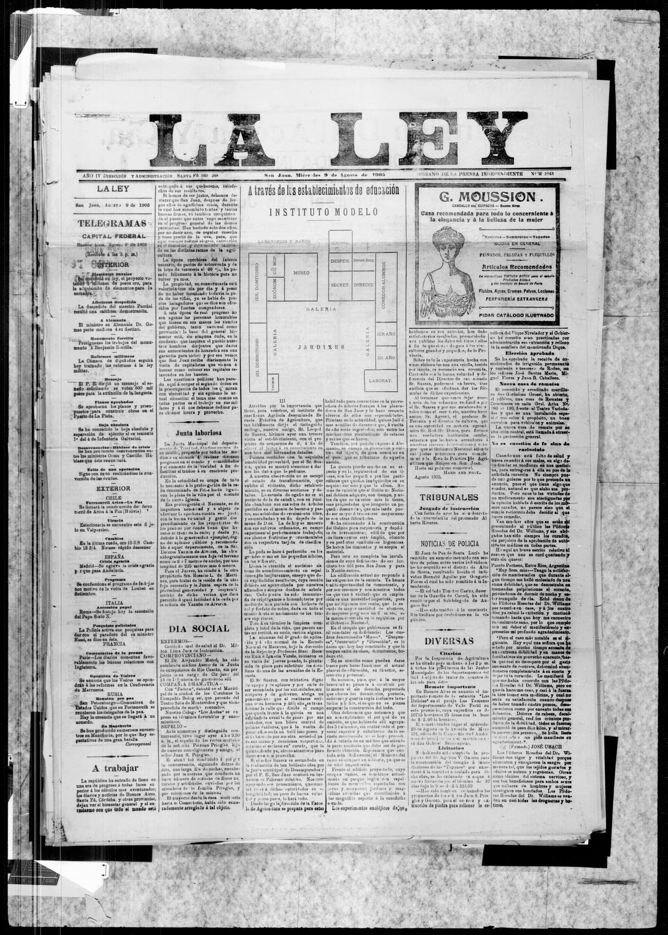 Portada · 9 de Agosto de 1903