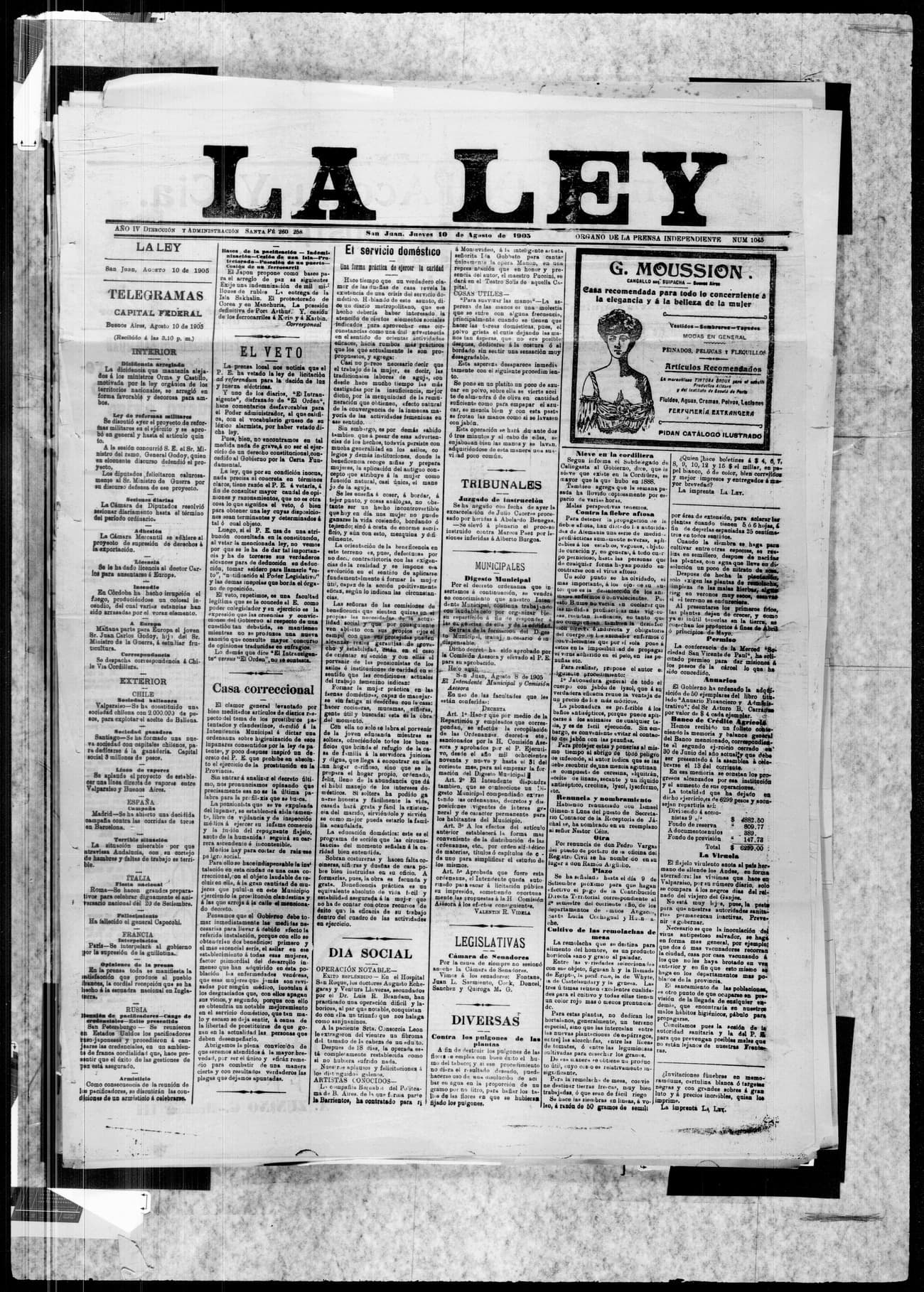 Portada · 10 de Agosto de 1905