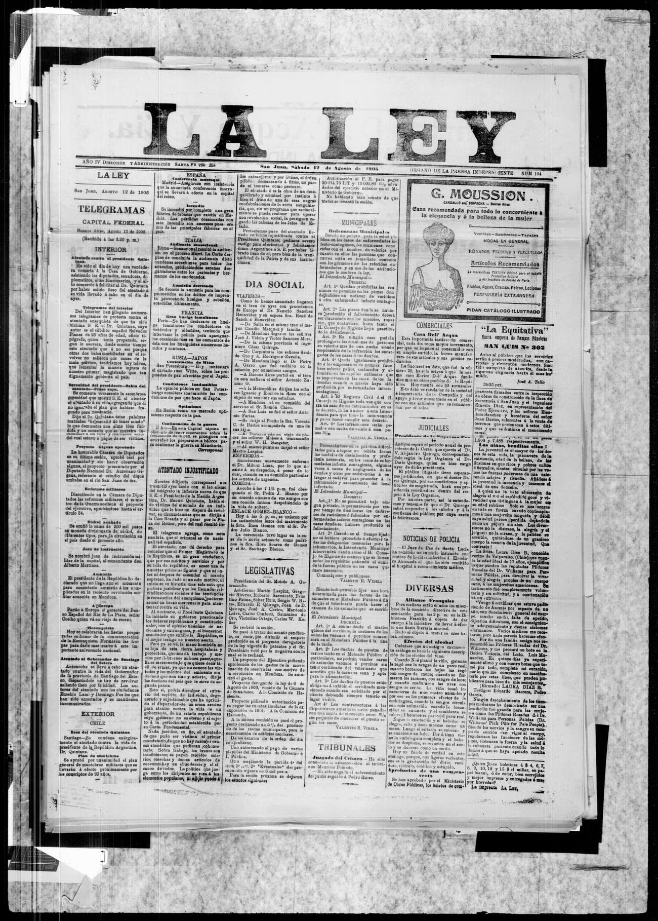 Portada · 12 de Agosto de 1903