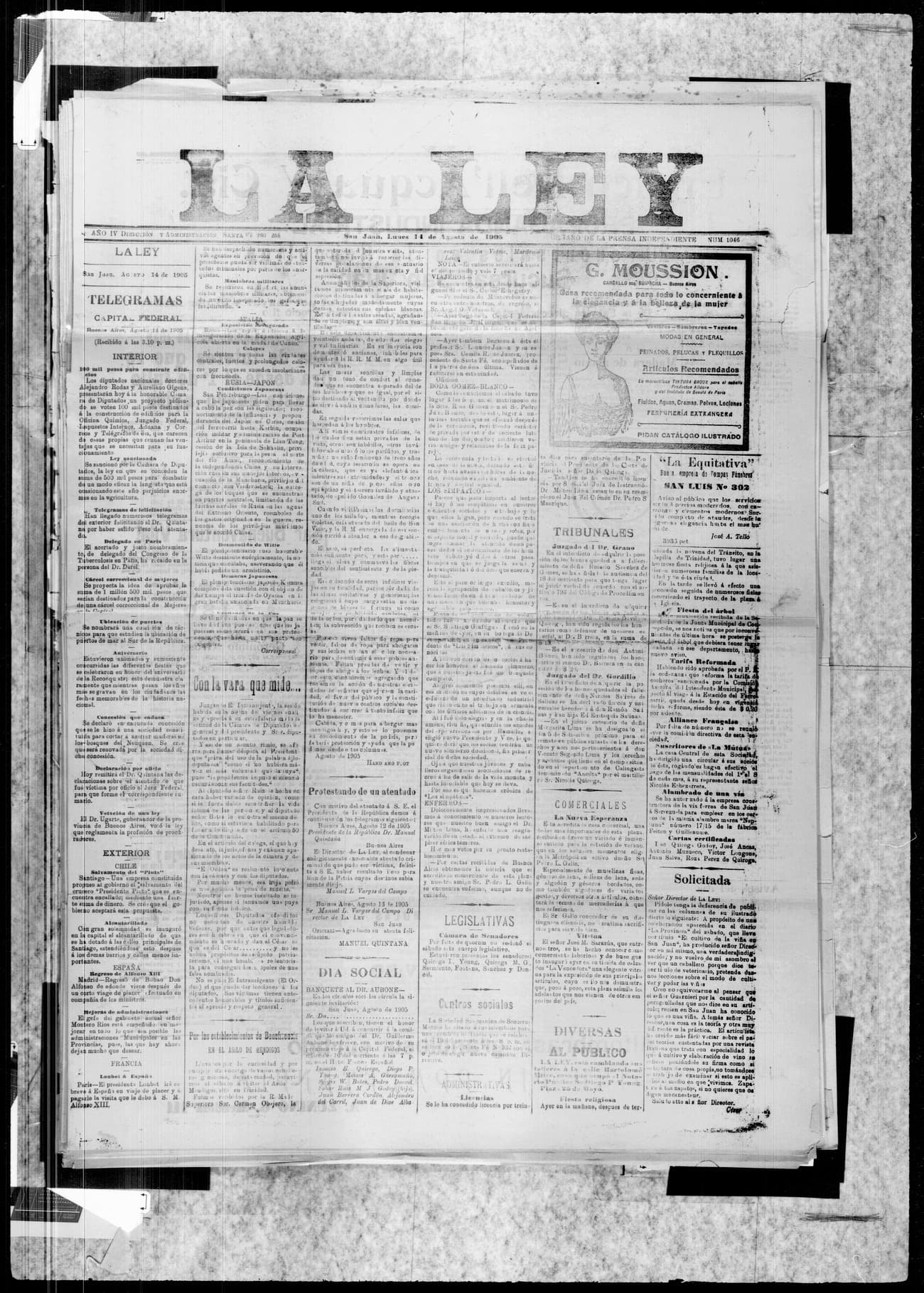 Portada · 14 de Agosto de 1905