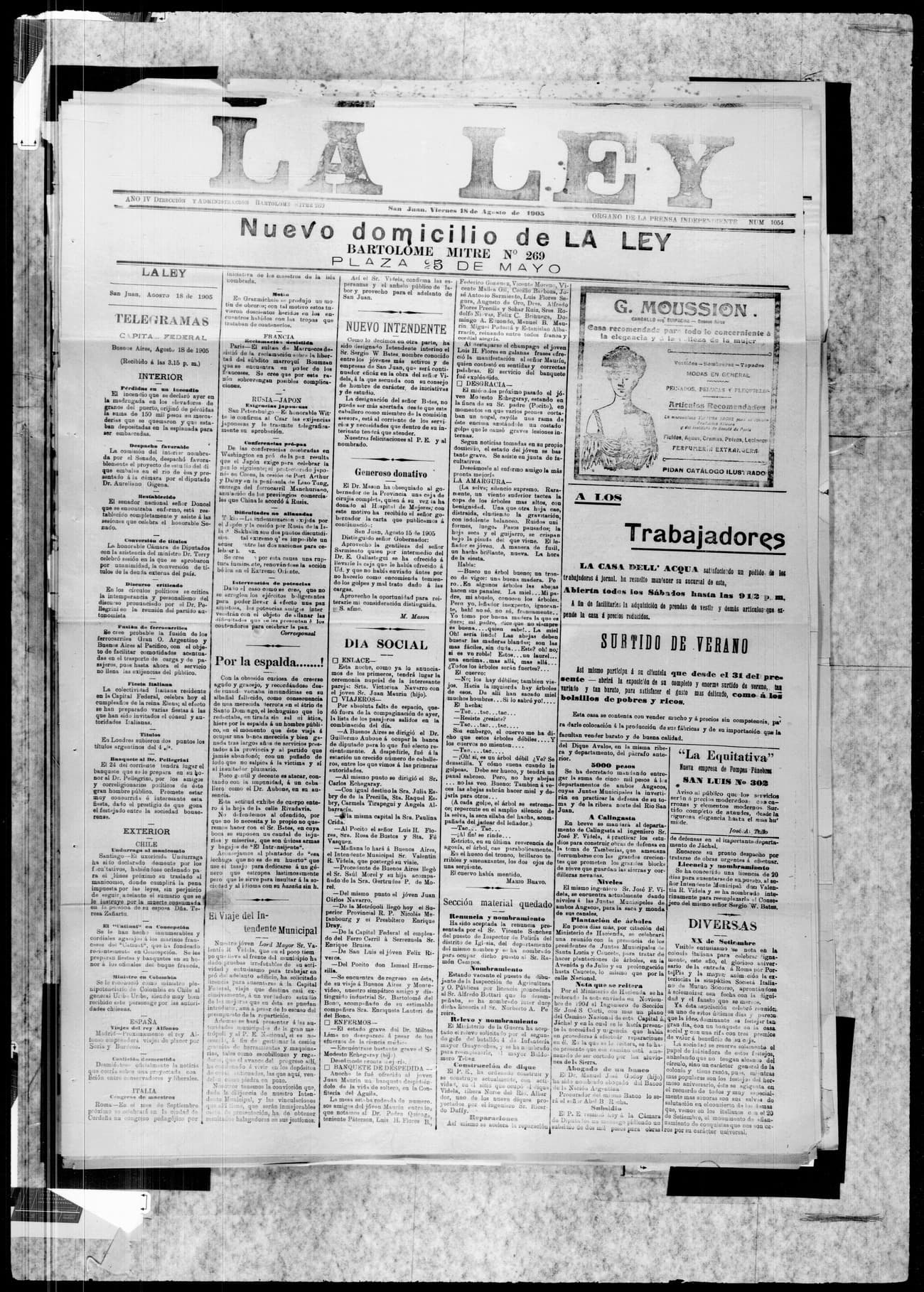 Portada · 18 de Agosto de 1905