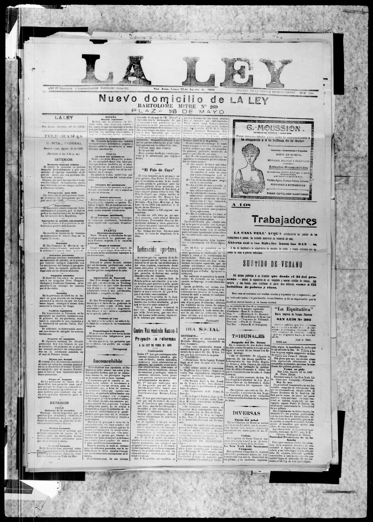 Portada · 21 de Agosto de 1905