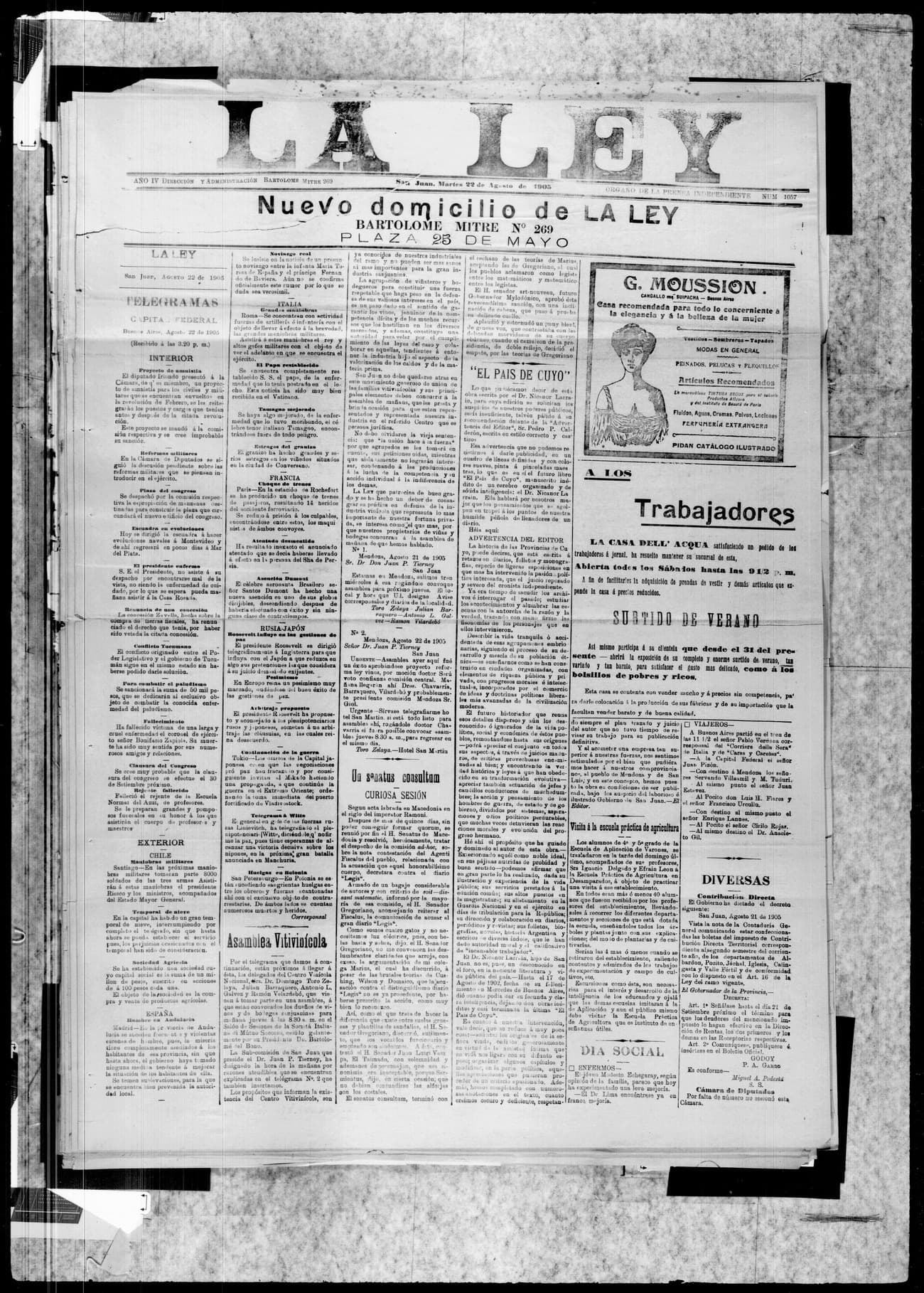 Portada · 22 de Agosto de 1905
