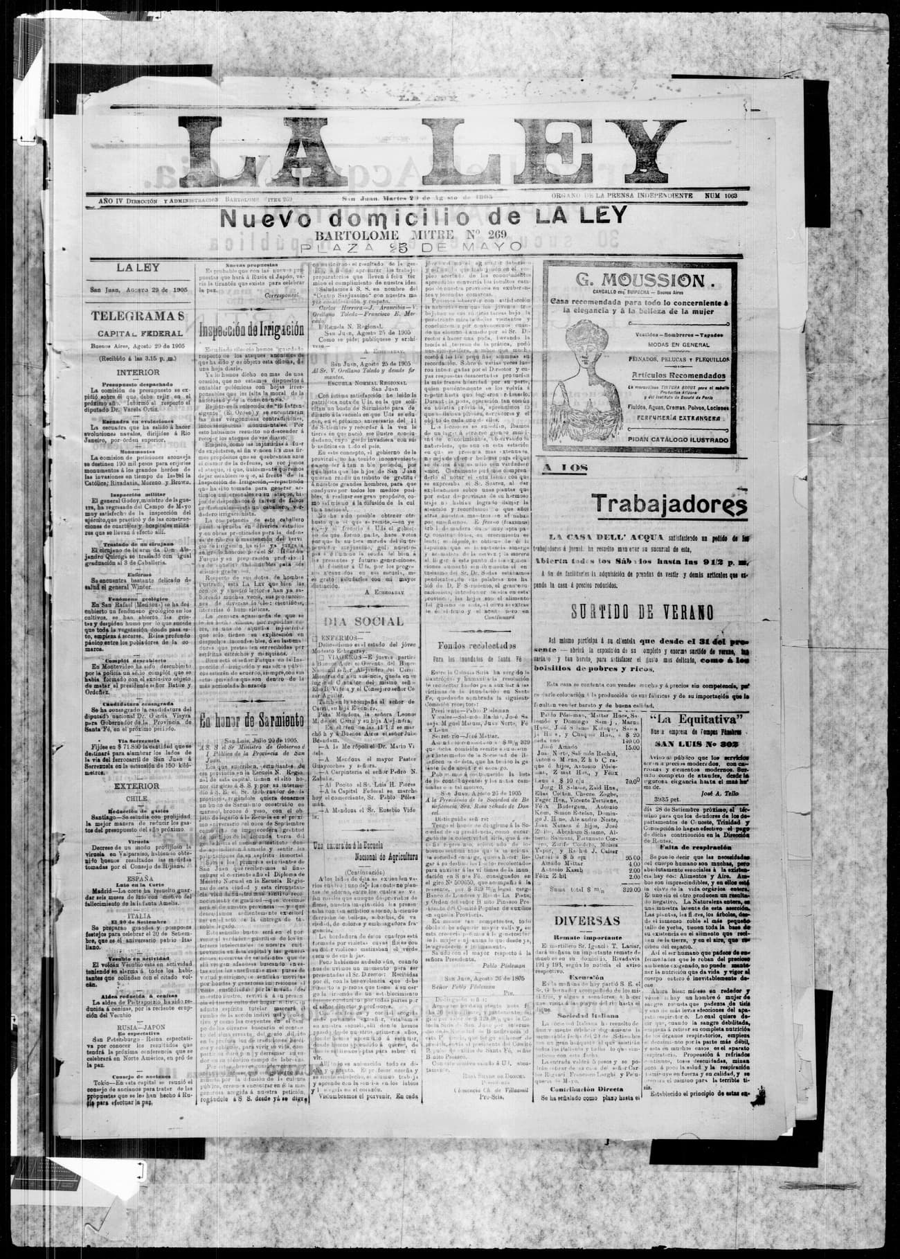Portada · 29 de Agosto de 1903