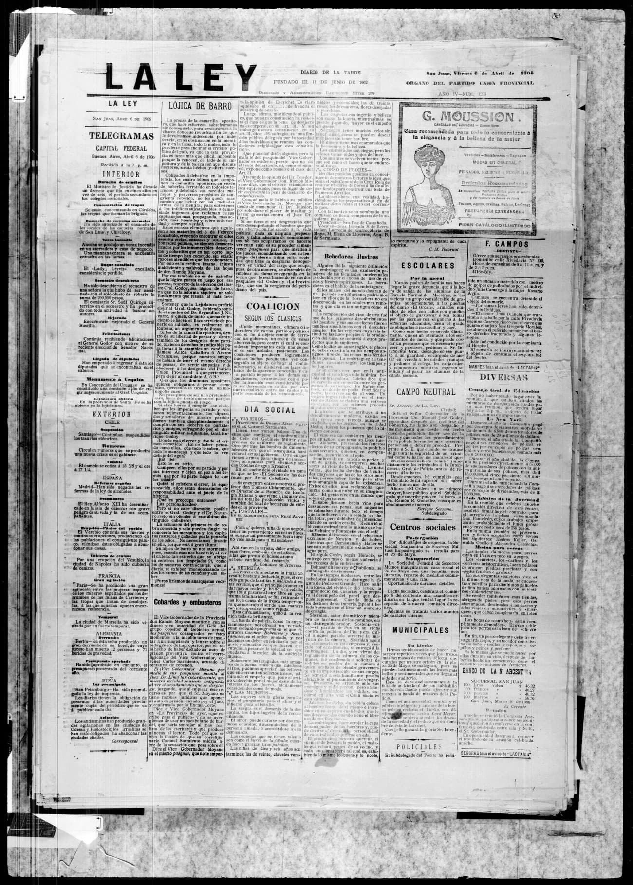 Portada · 6 de Abril de 1906