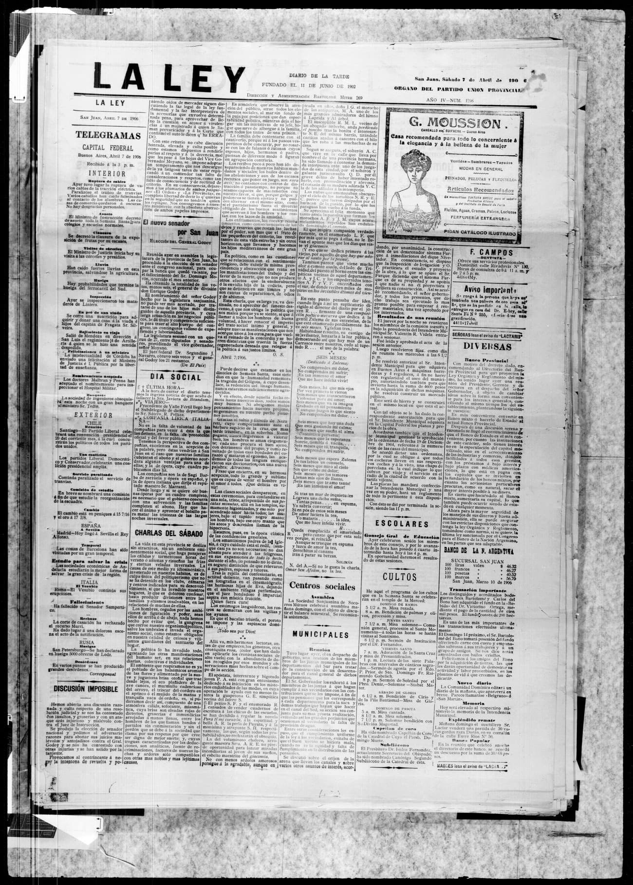 Portada · 7 de Abril de 1906