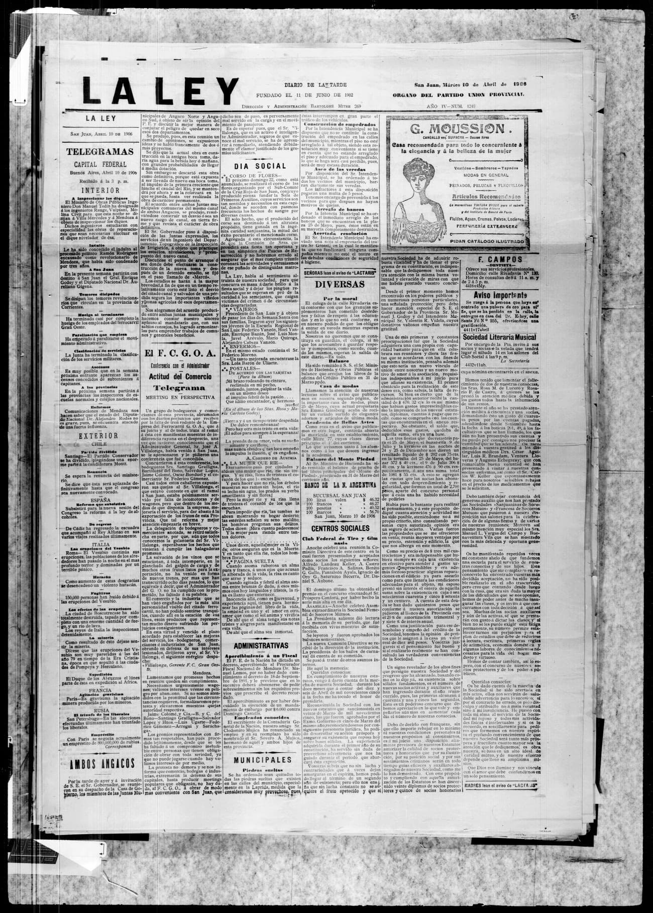Portada · 10 de Abril de 1906