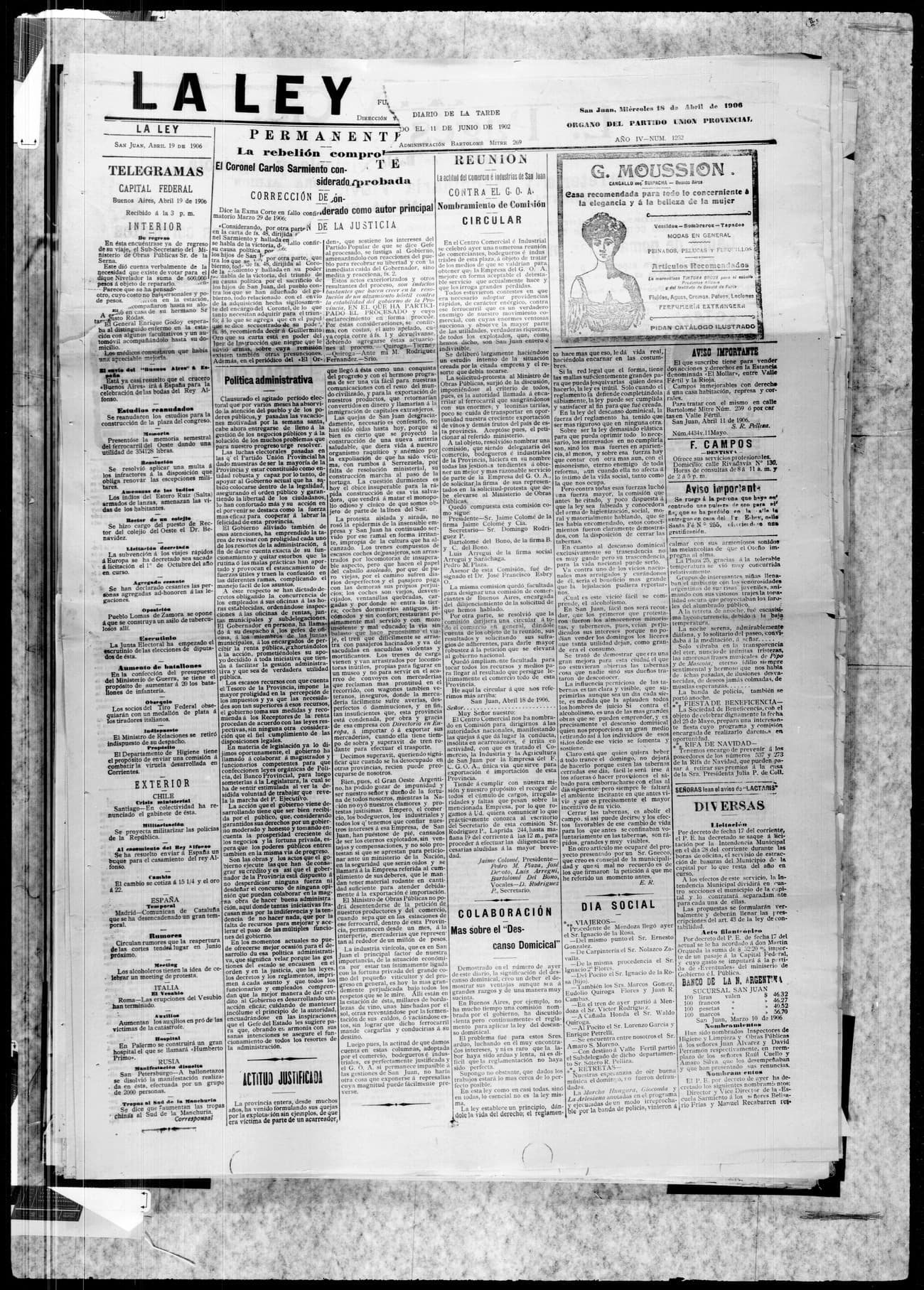 Portada · 18 de Abril de 1906