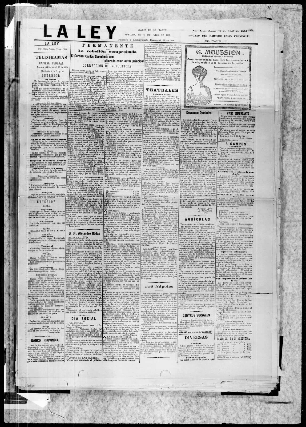 Portada · 19 de Abril de 1906
