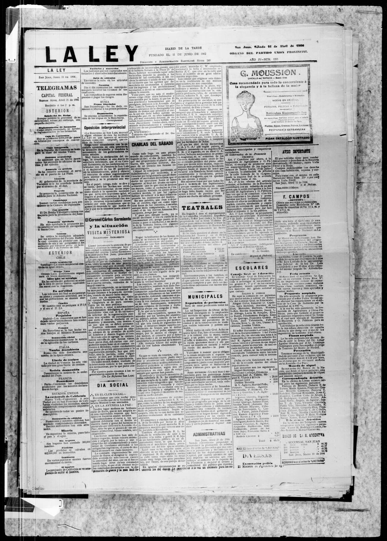 Portada · 21 de Abril de 1906
