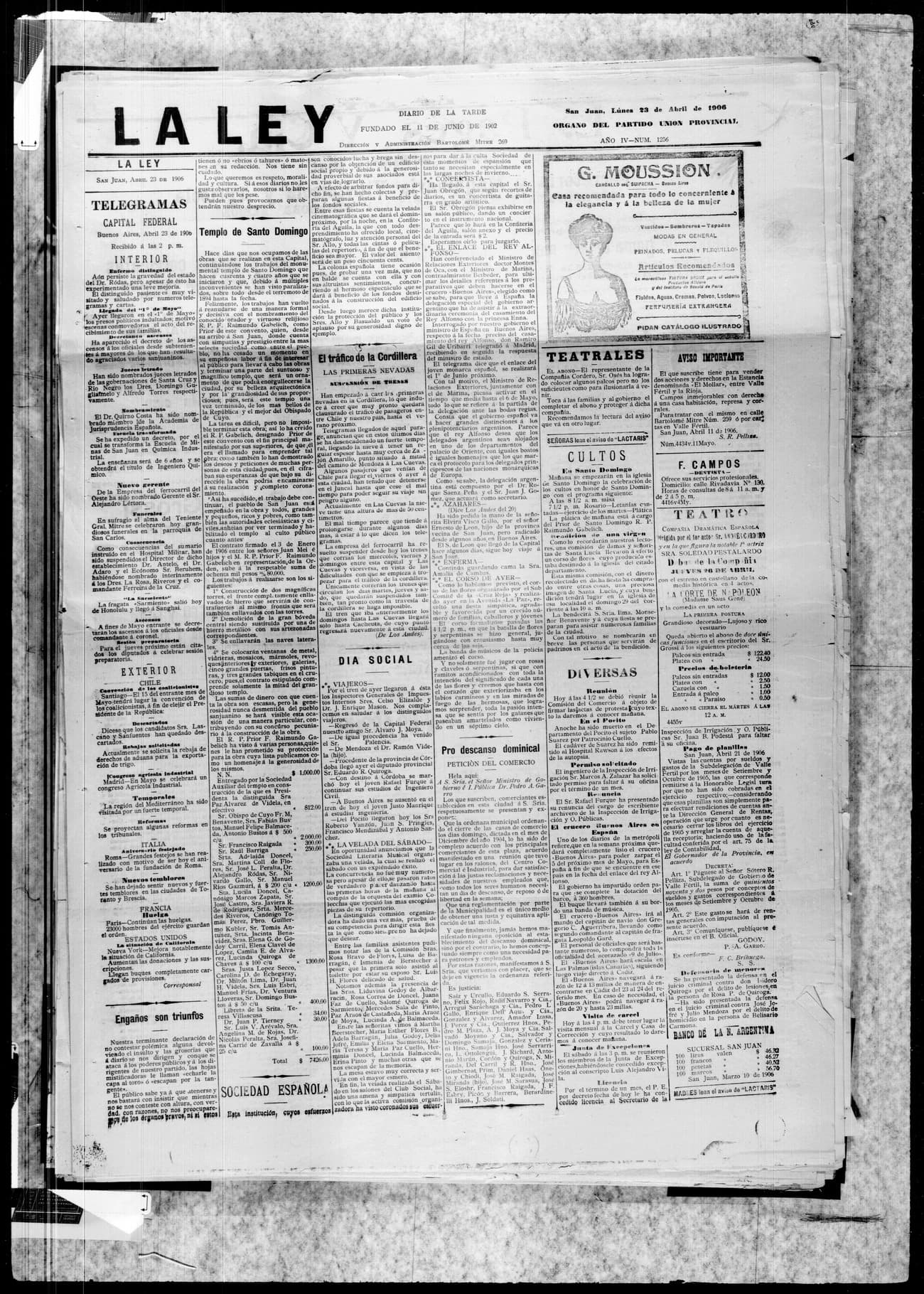 Portada · 23 de Abril de 1906