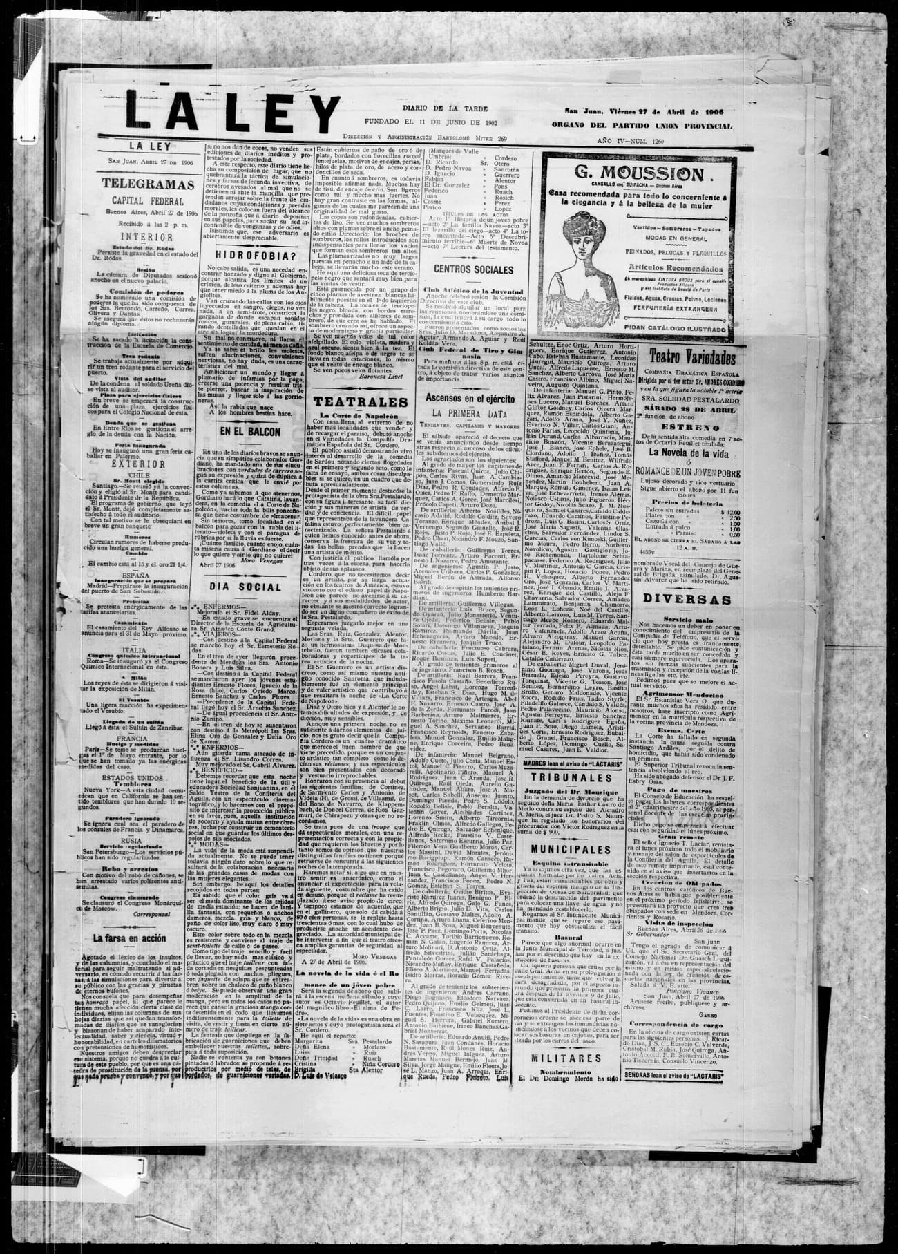Portada · 27 de Abril de 1906