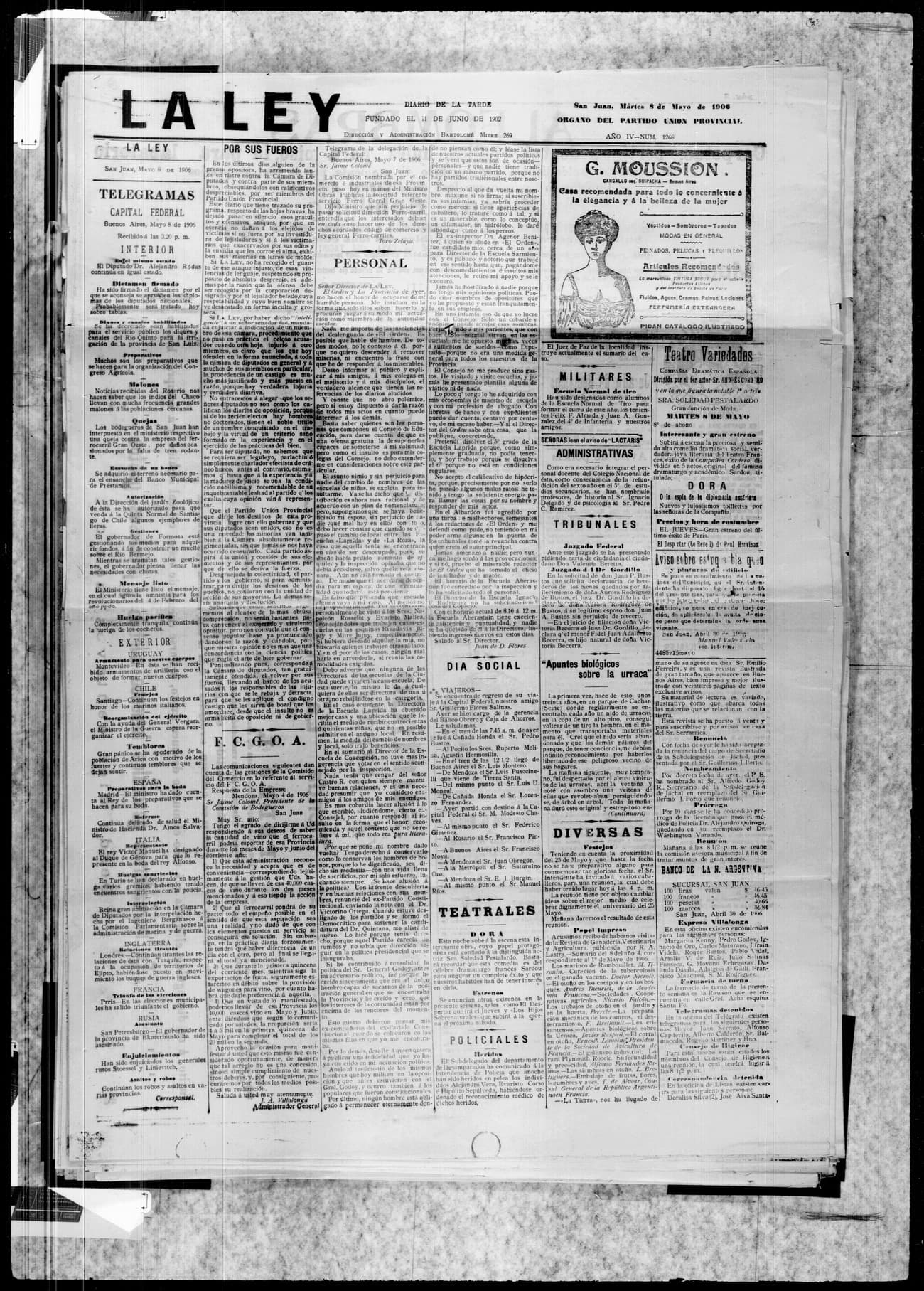 Portada · 8 de Mayo de 1906