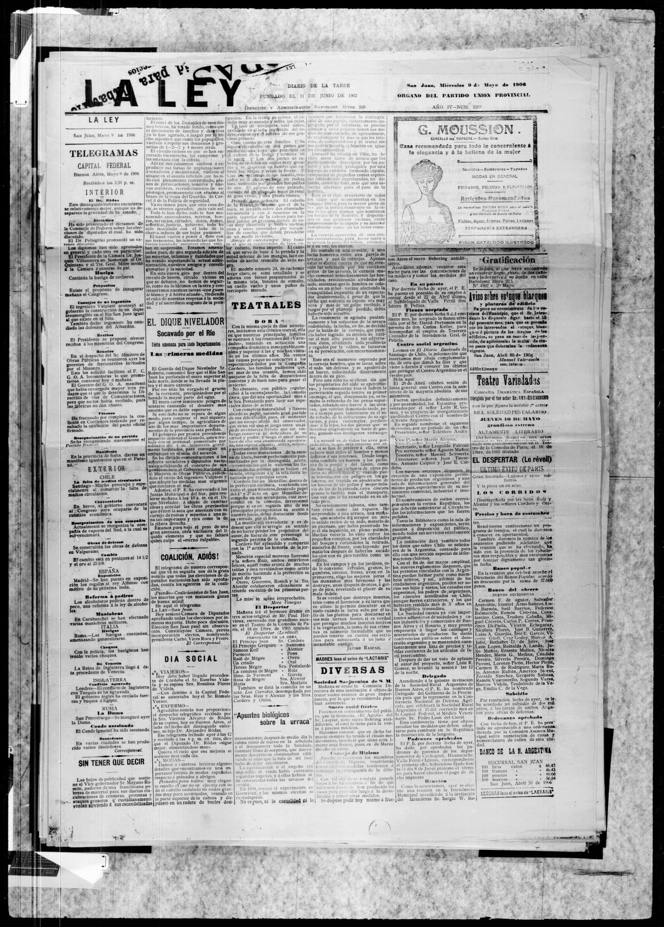 Portada · 9 de Mayo de 1906