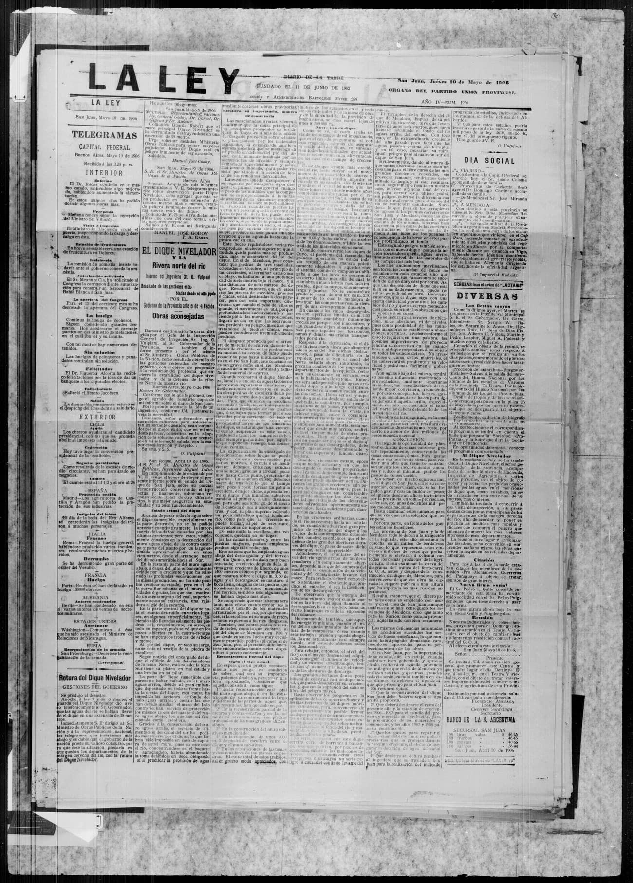 Portada · 10 de Mayo de 1906