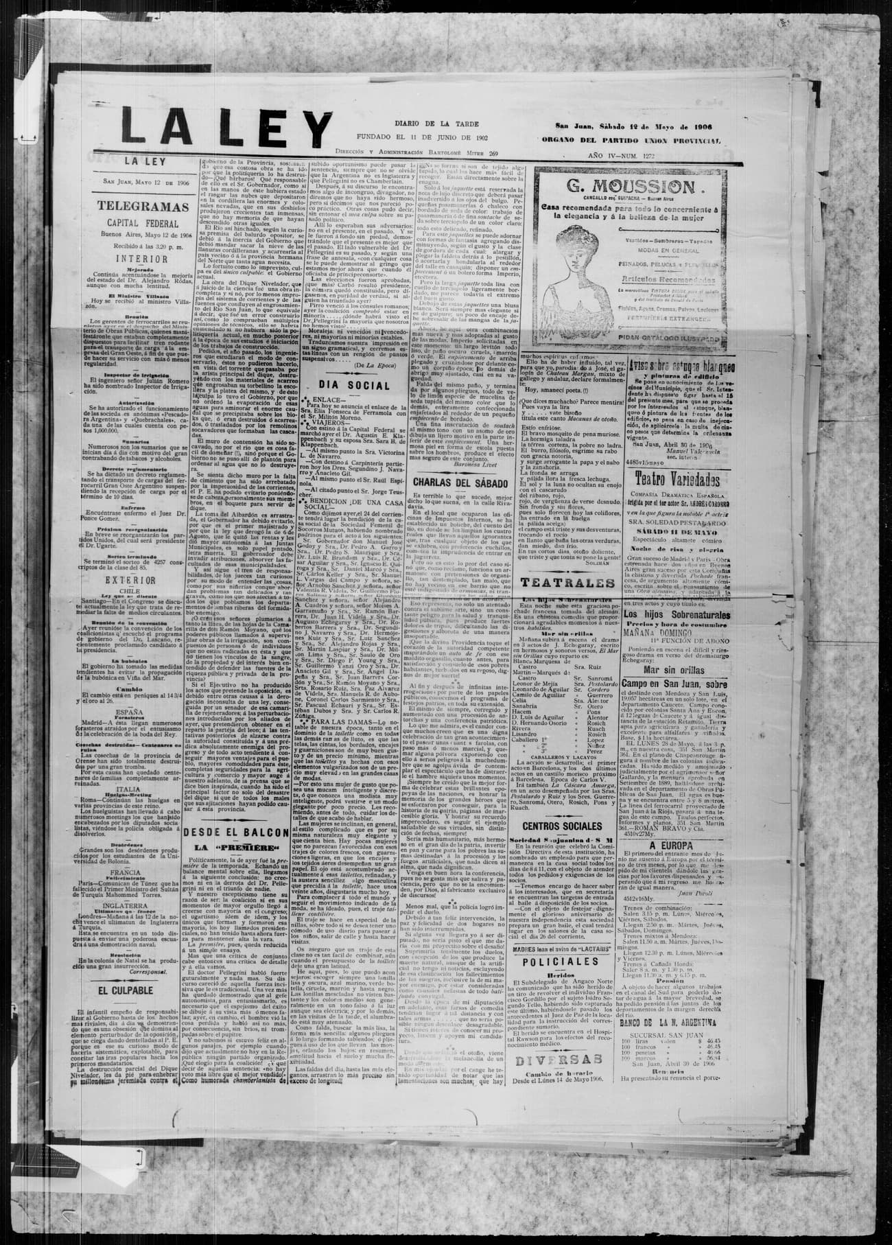 Portada · 12 de Mayo de 1906