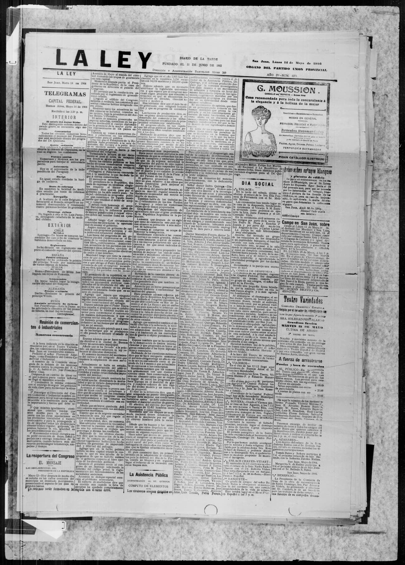 Portada · 14 de Mayo de 1906