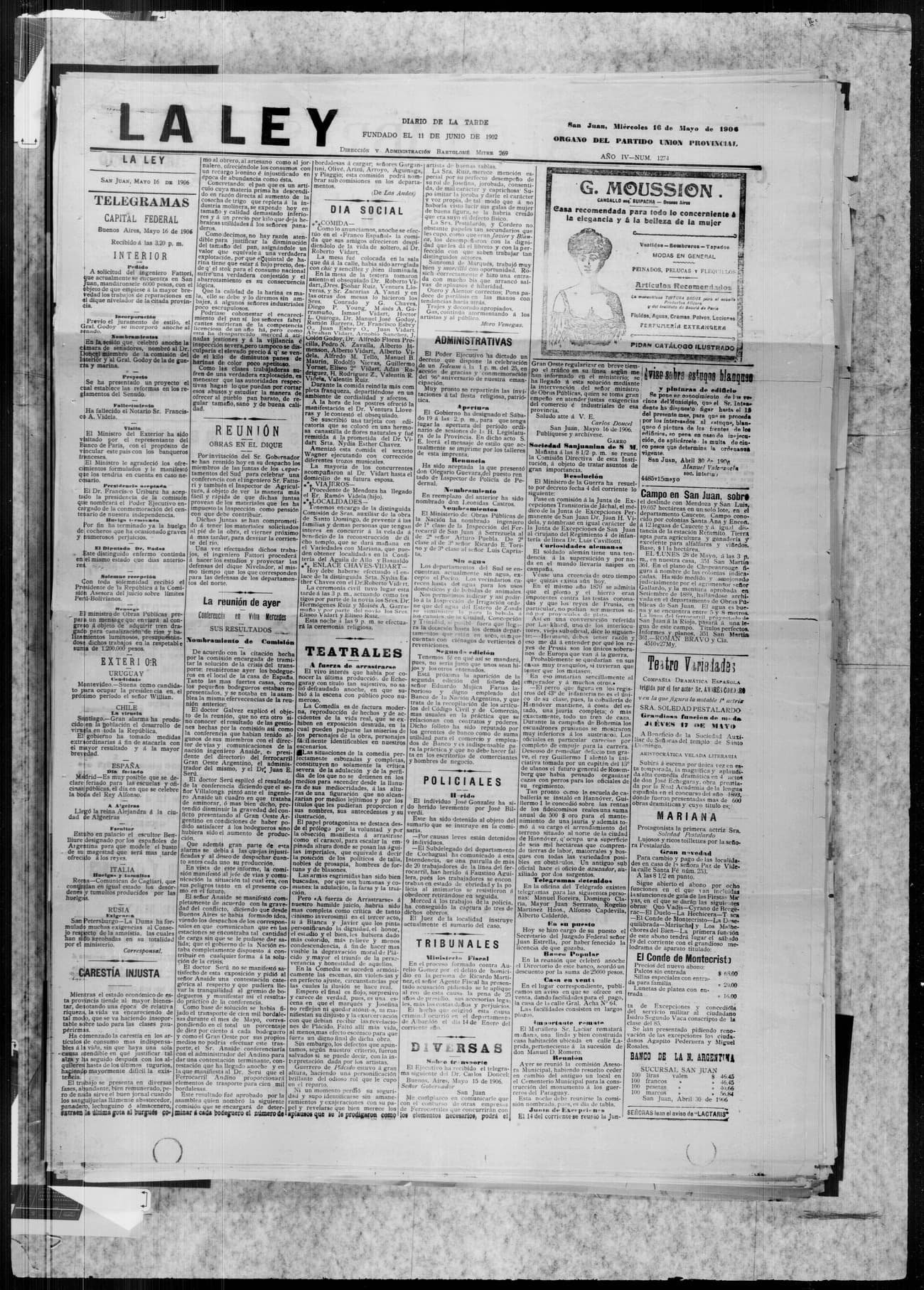 Portada · 16 de Mayo de 1906
