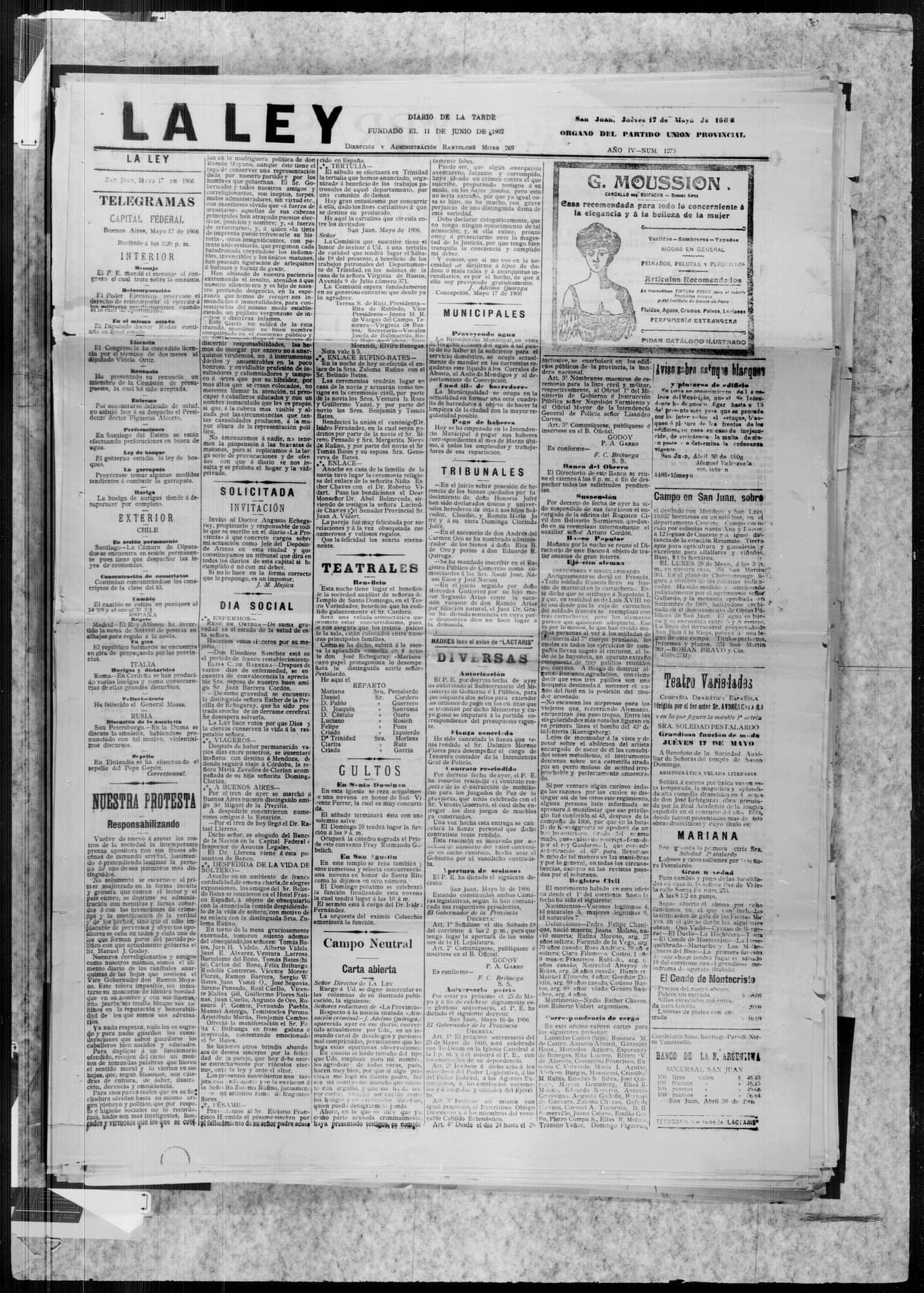 Portada · 17 de Mayo de 1906