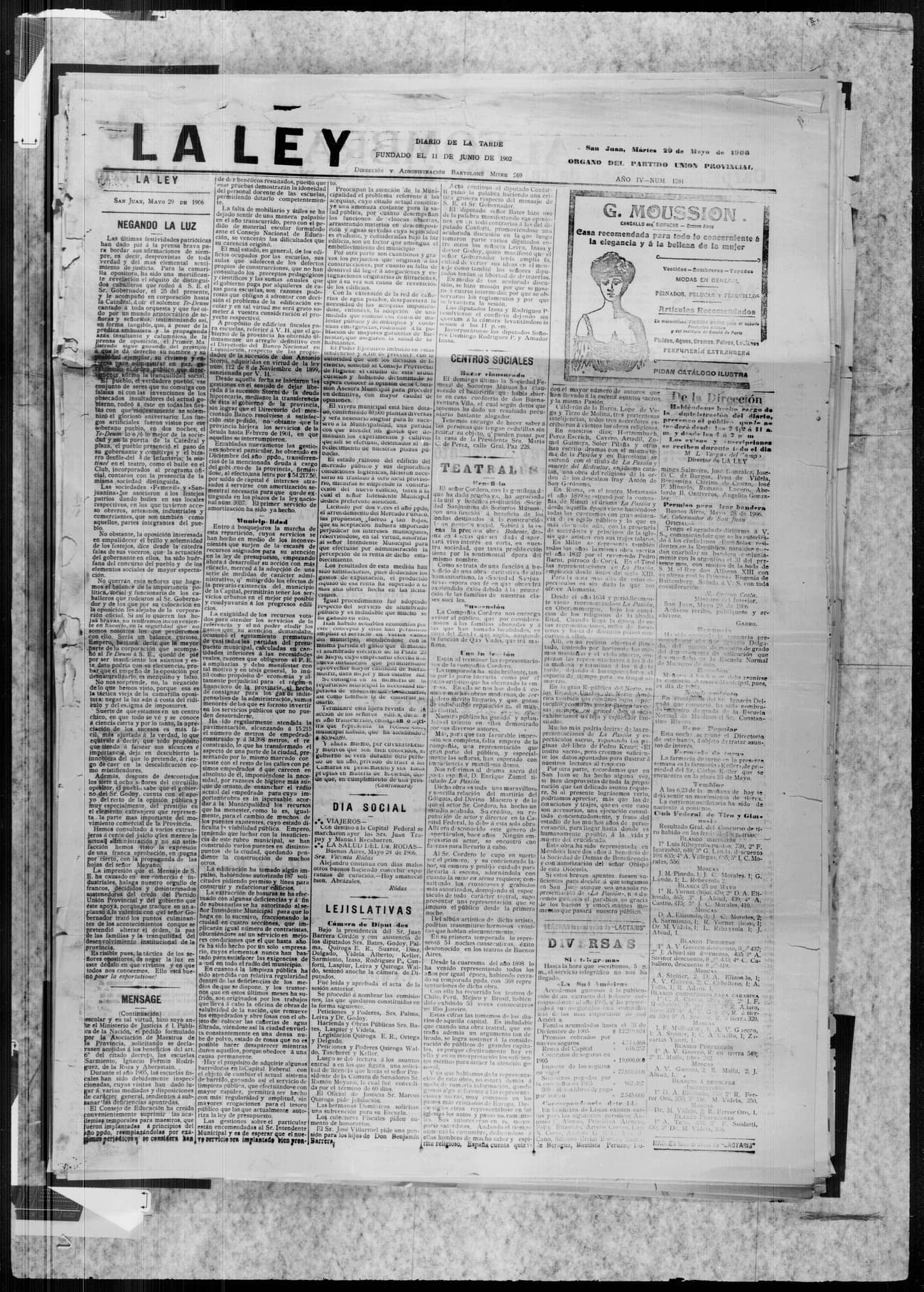 Portada · 29 de Mayo de 1906