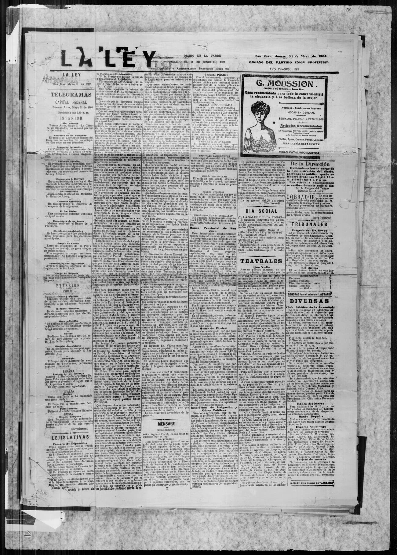 Portada · 31 de Mayo de 1906