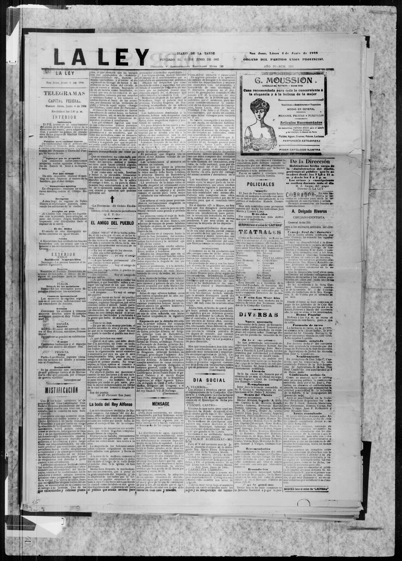 Portada · 4 de Junio de 1906