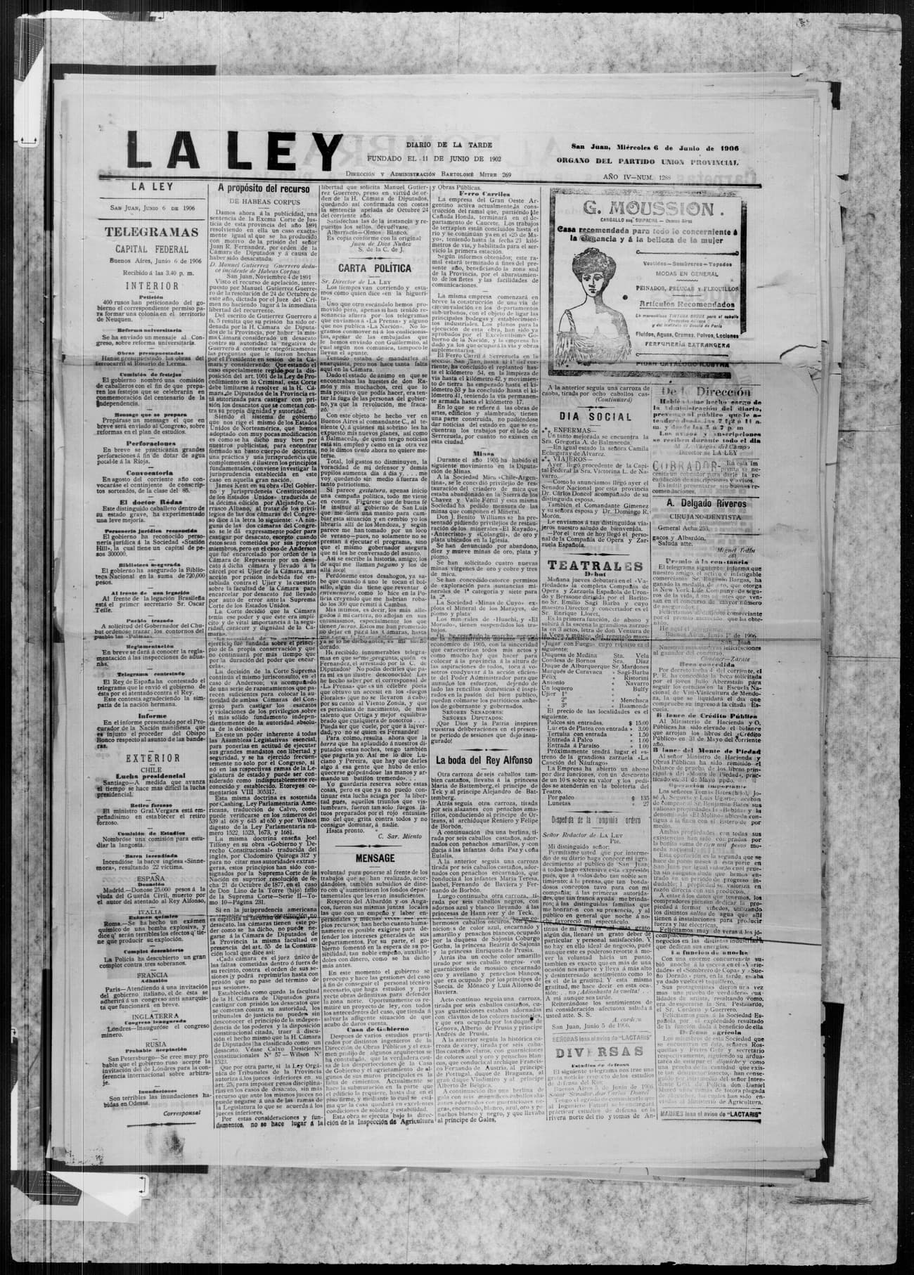 Portada · 6 de Junio de 1906