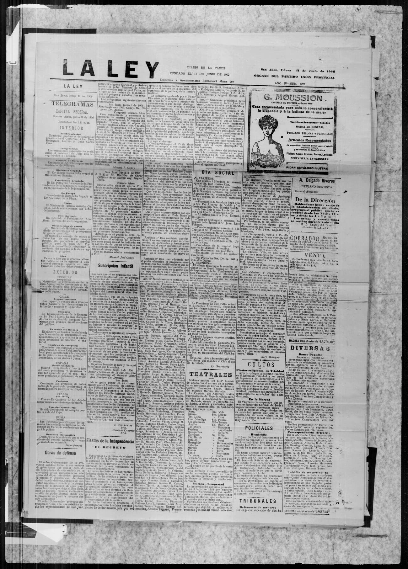 Portada · 11 de Junio de 1906