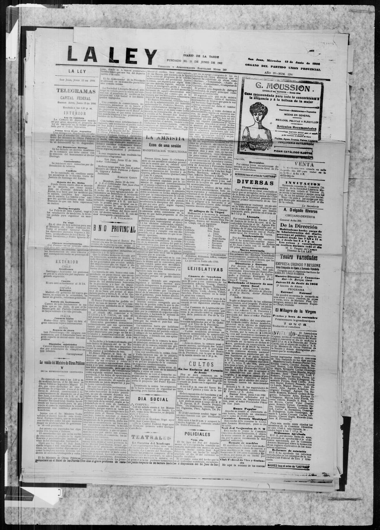 Portada · 13 de Junio de 1906