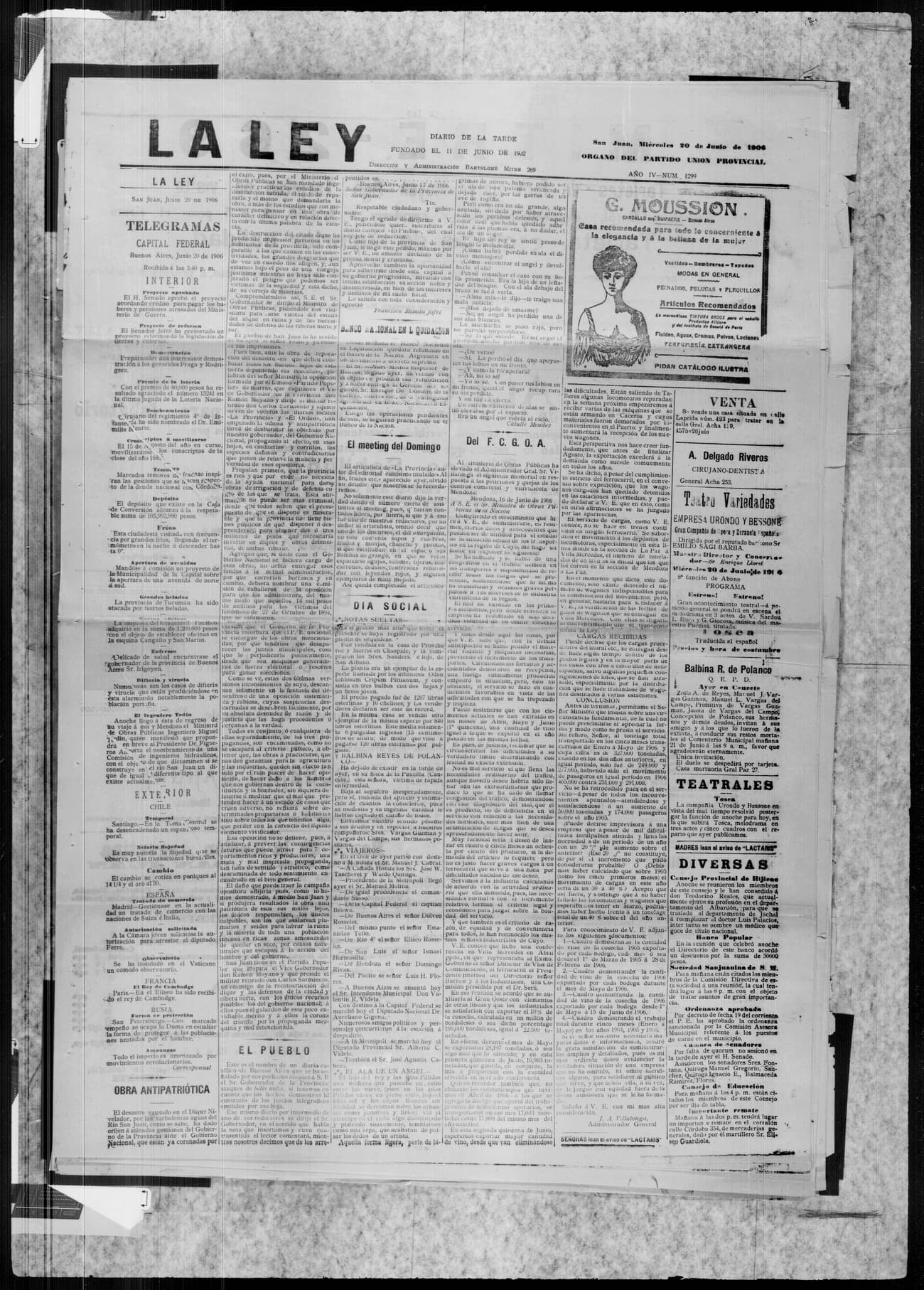 Portada · 20 de Junio de 1906