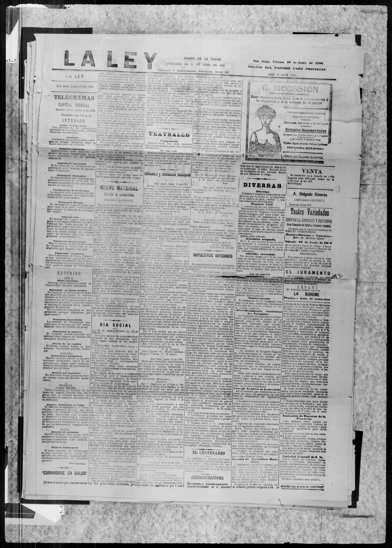 Portada · 22 de Junio de 1906