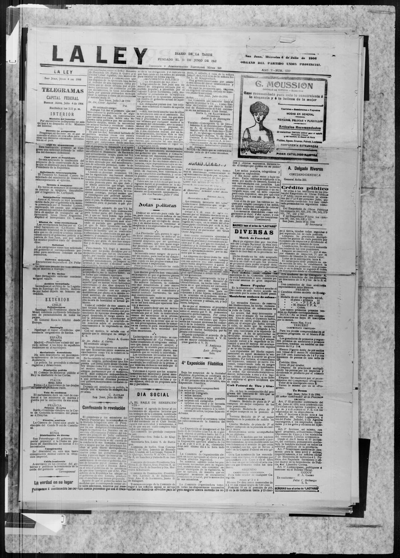 Portada · 4 de Julio de 1906
