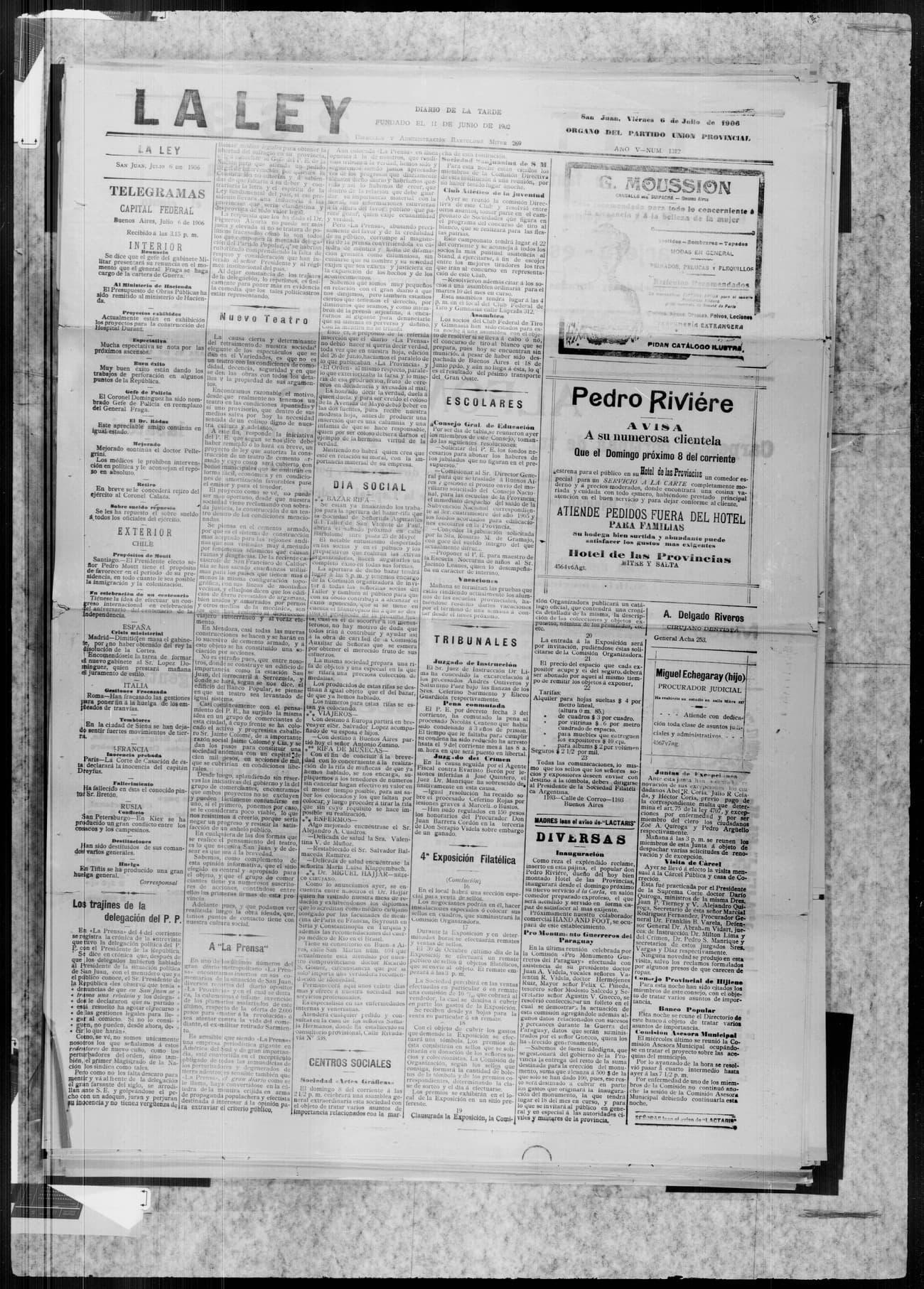 Portada · 6 de Junio de 1906