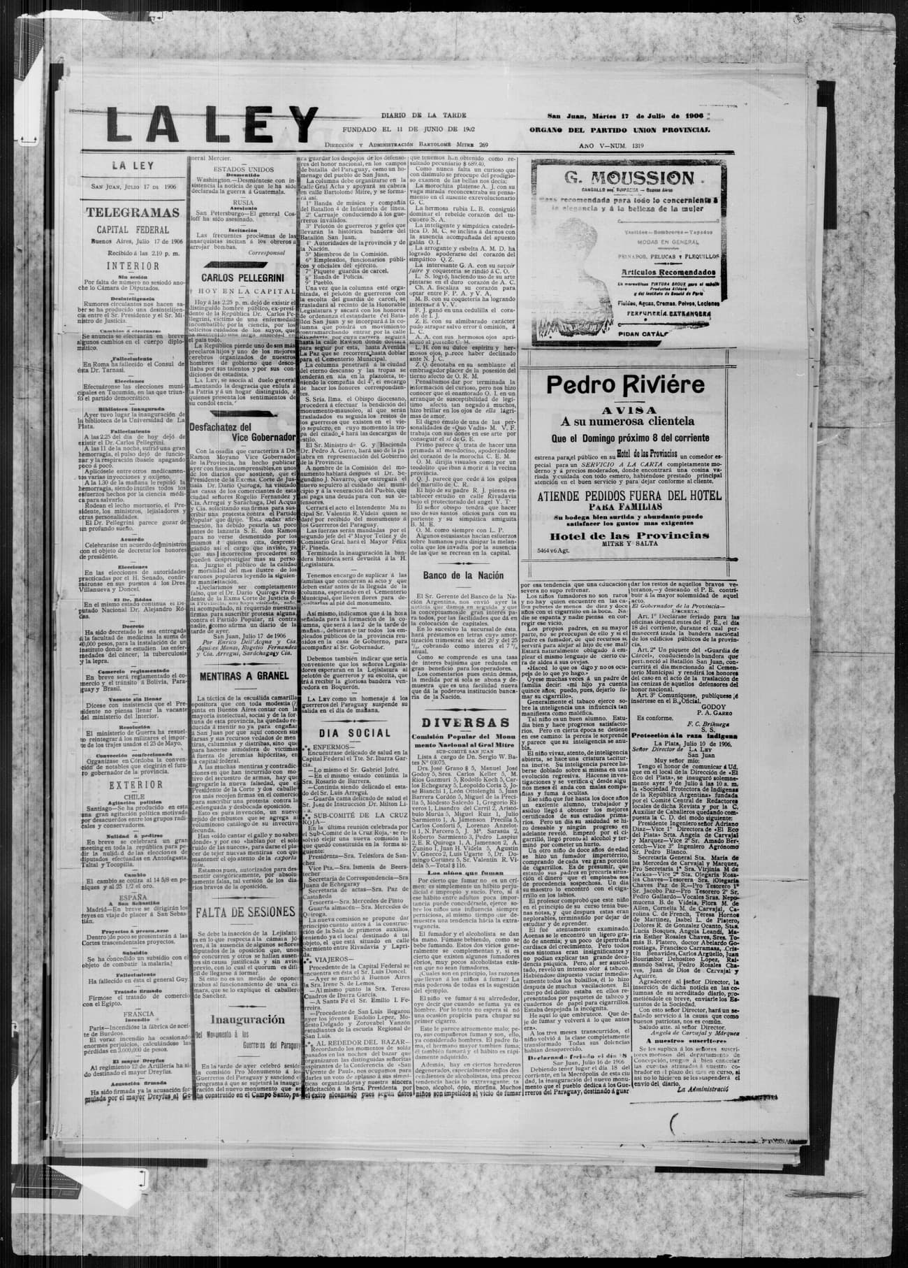 Portada · 17 de Julio de 1906