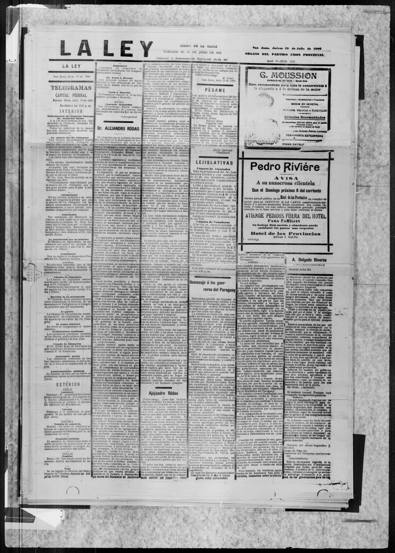 Portada · 19 de Julio de 1906