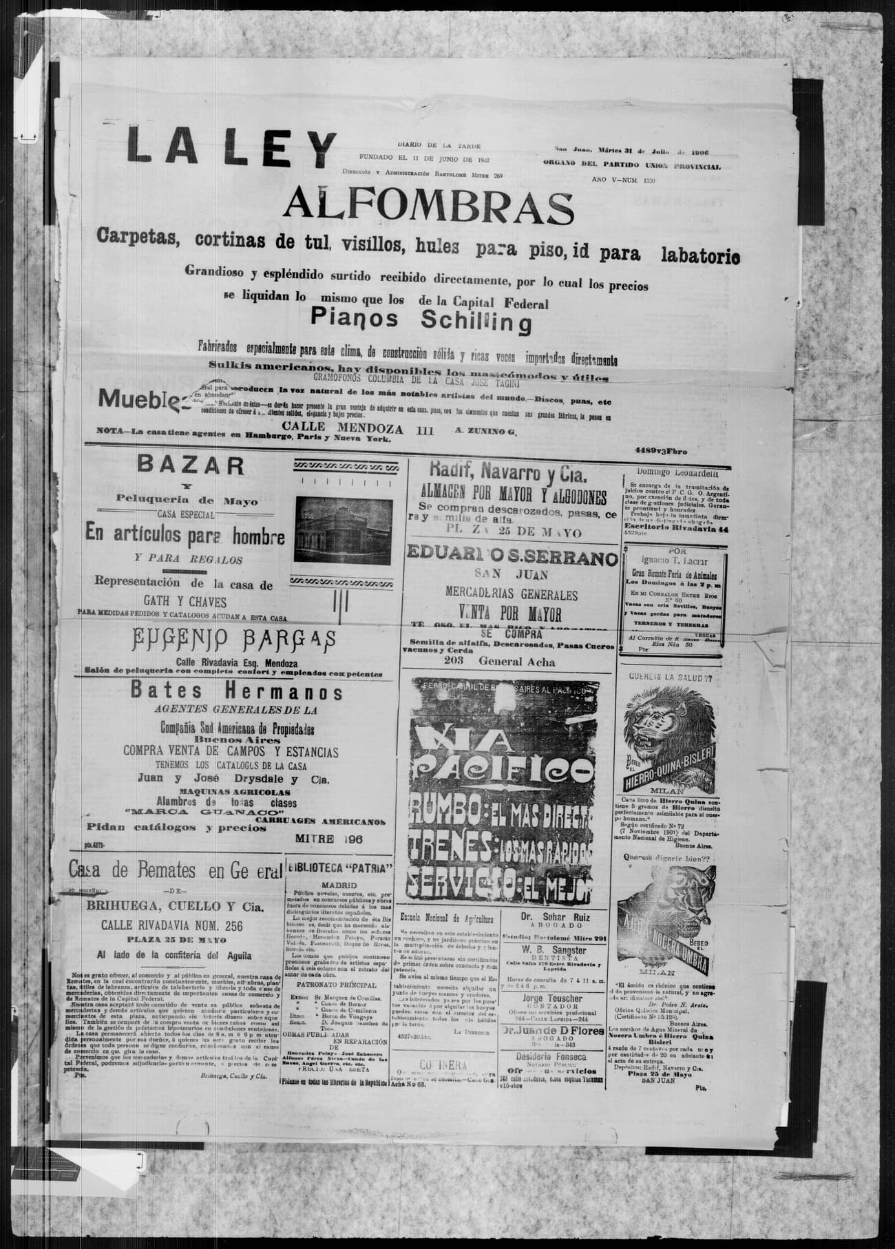 Portada · 31 de Julio de 1906