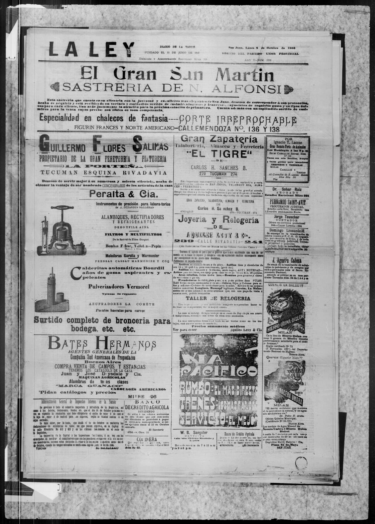 Portada · 8 de Octubre de 1906