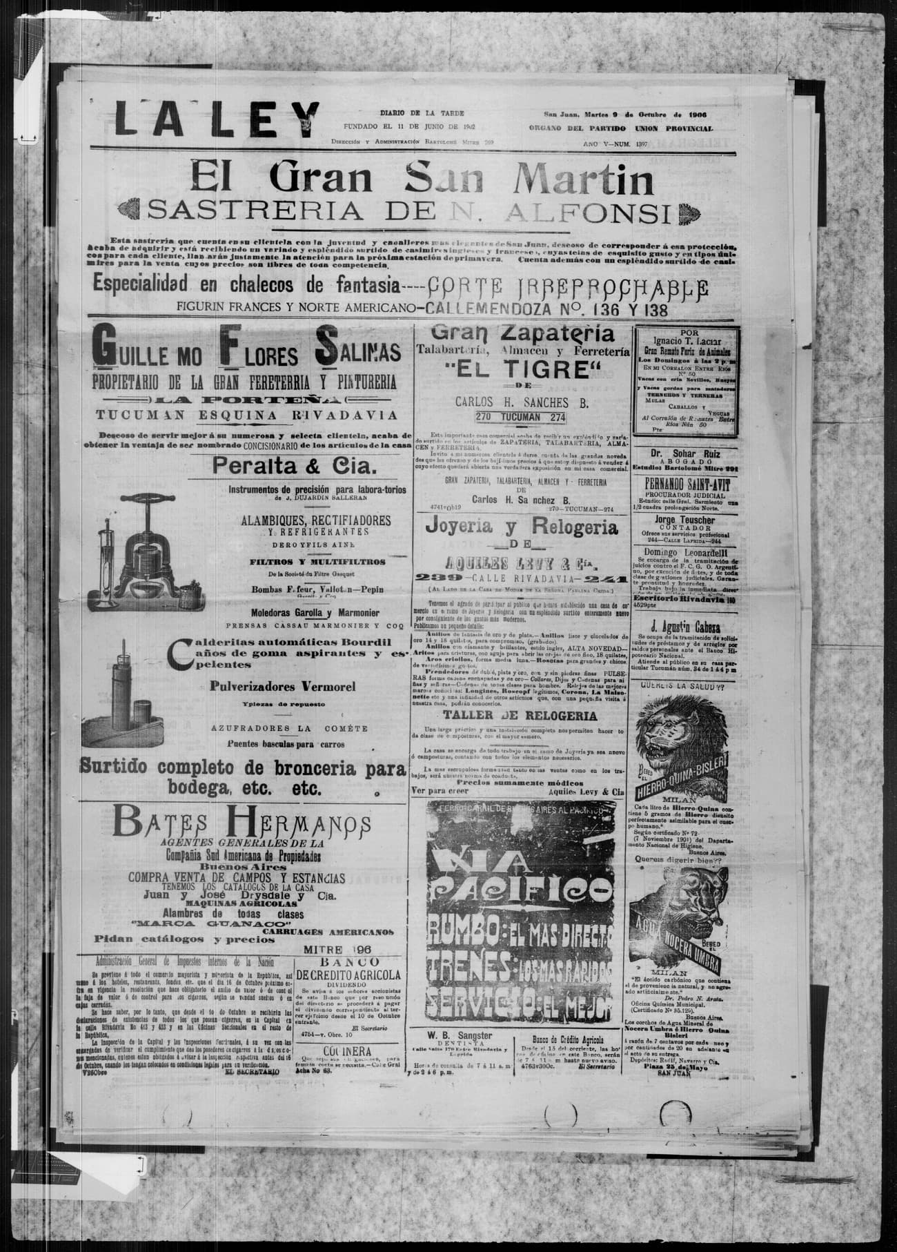 Portada · 9 de Octubre de 1906