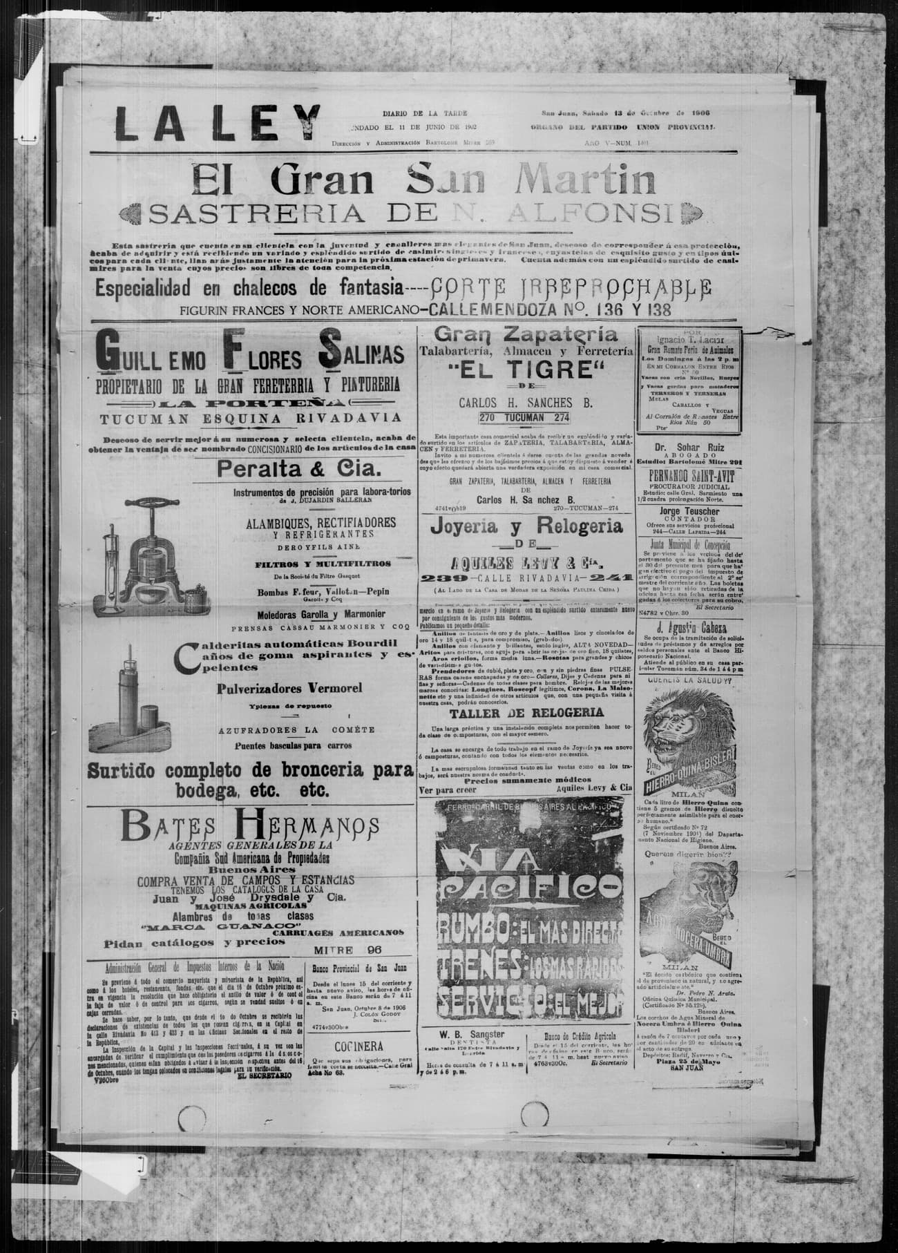 Portada · 13 de Octubre de 1906